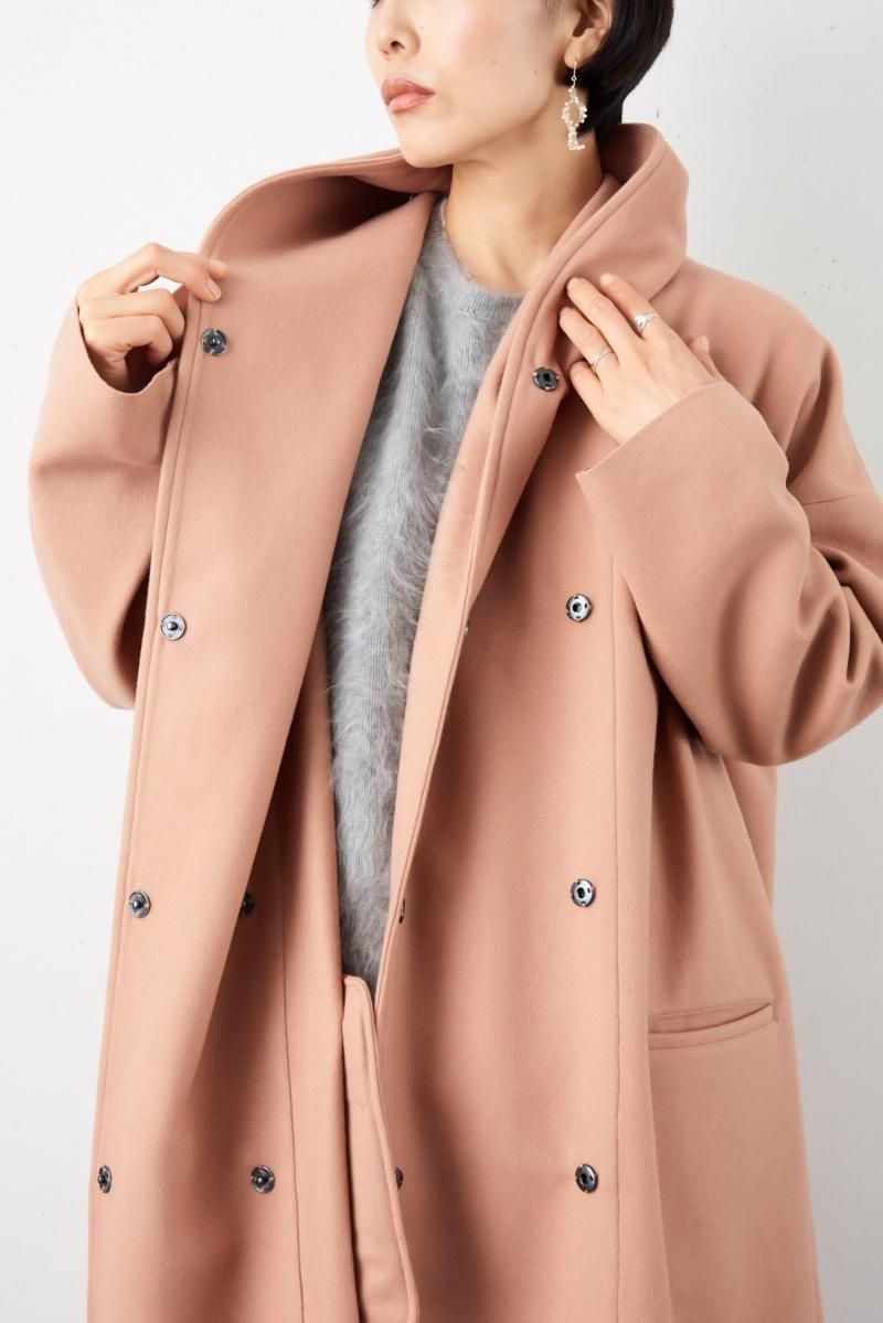 Honnete Shawl Collar wide coat - poooL (online shop)