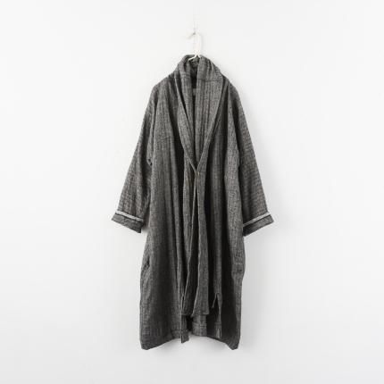 vlas blomme リネンヘリンボーン ワークコート（2color） - poooL