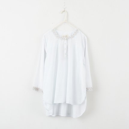 BUNON BUNON カディコットンEmbroidery dress（2color） - poooL (online shop)