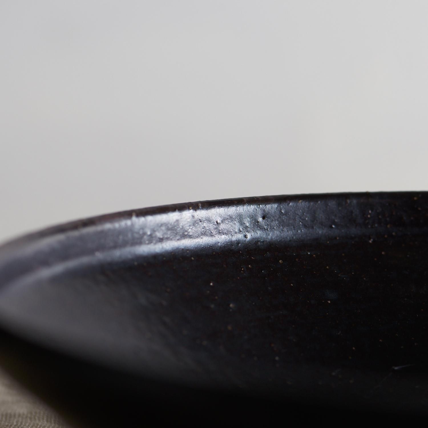 八木橋昇の黒釉玉縁鉢（5寸、7寸） - poooL (online shop)