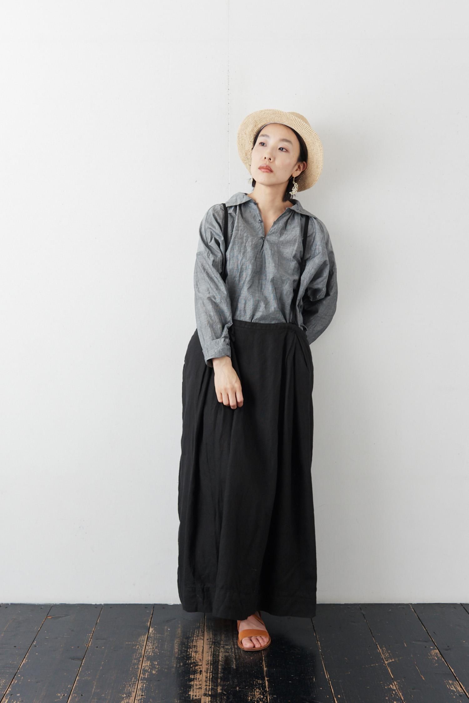 Veritecoeur Hemp suspender skirt（2color VC2174） - poooL