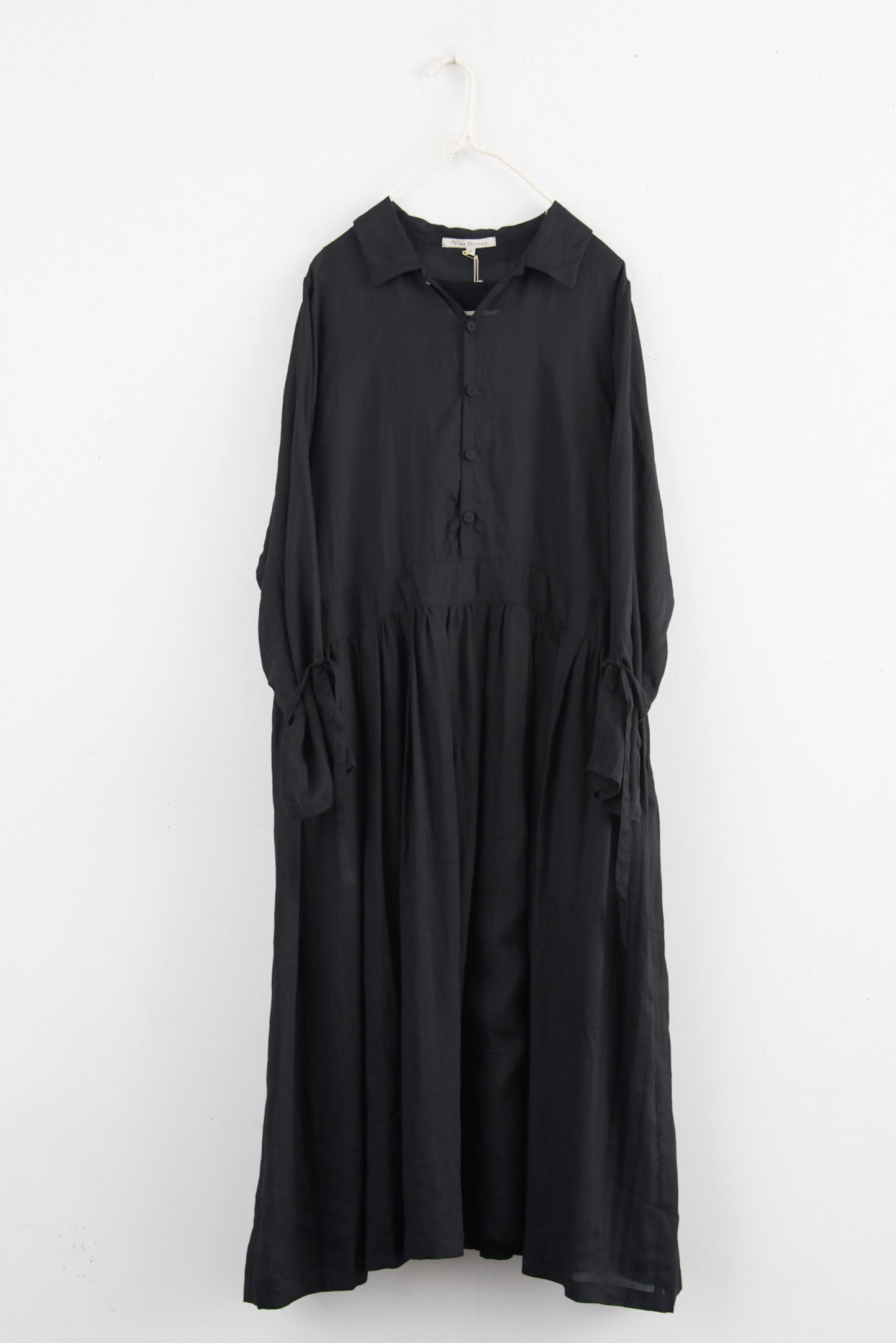vlas blomme Black dress カバードレス - poooL (online shop)