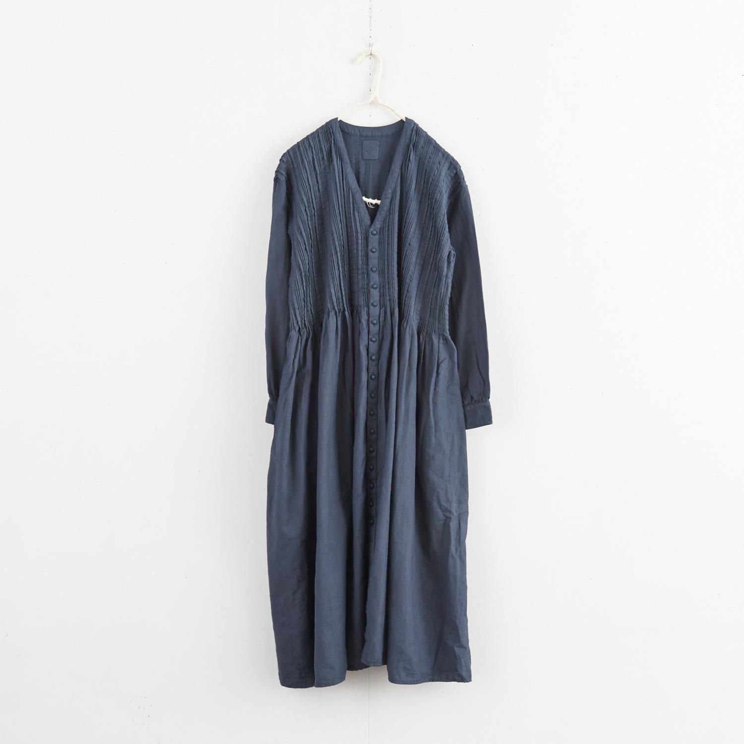 maison de soil Twill cotton khadi V-neck dress with random