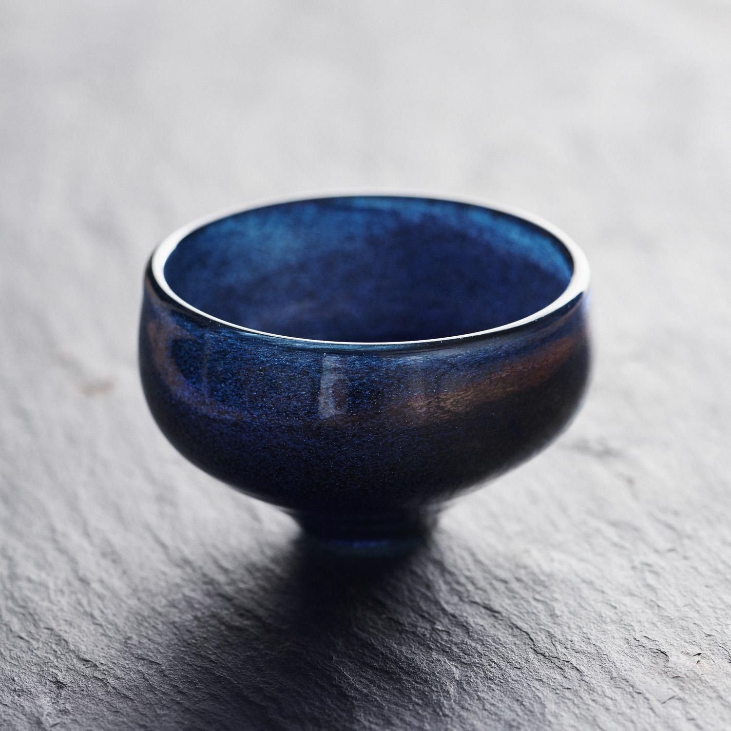 オオタ硝子研究室　凛花深皿 オオタ硝子研究室 リム中皿 紺 OT-09 | svale furniture