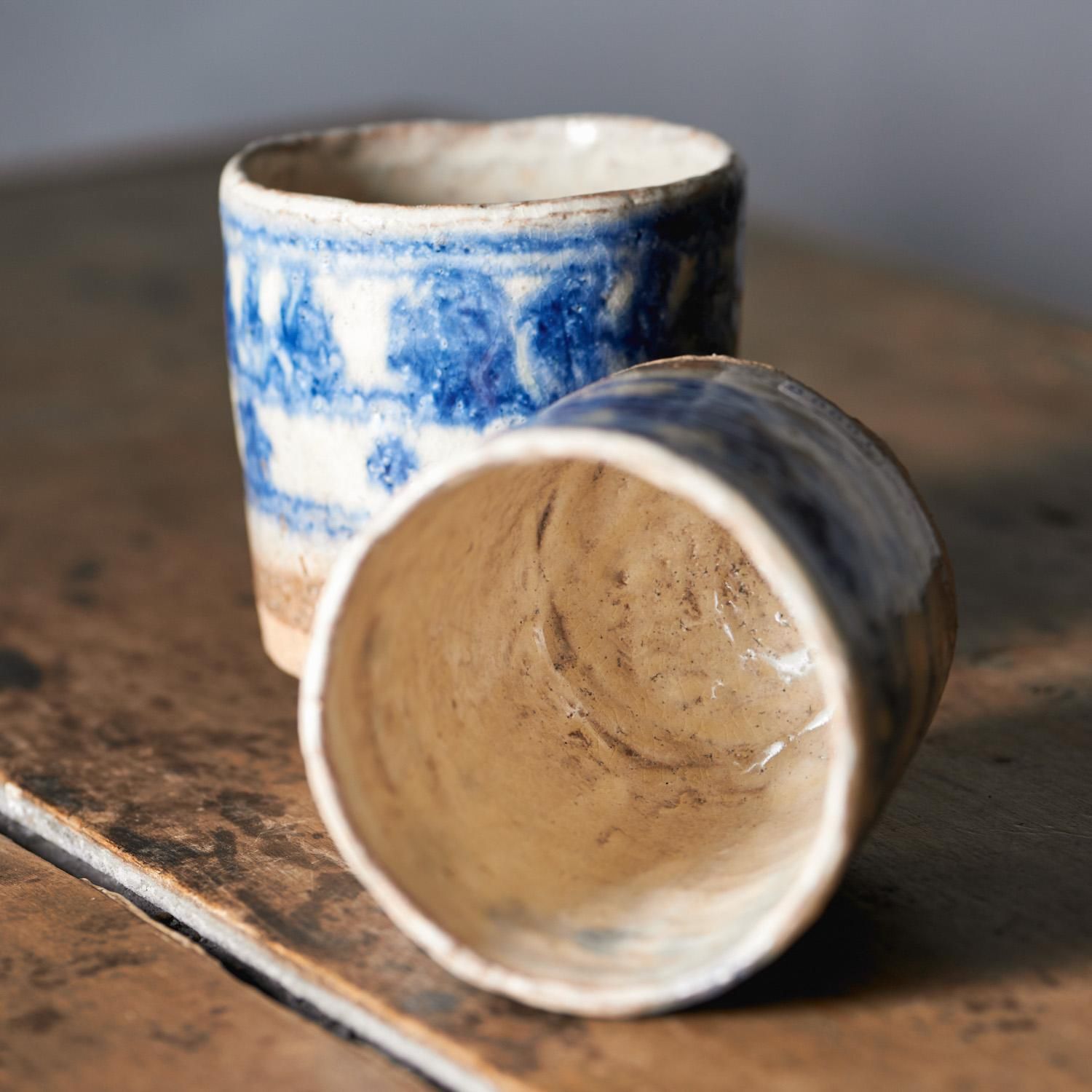 伊藤聡信の粉引印筒茶碗- poooL (online shop)