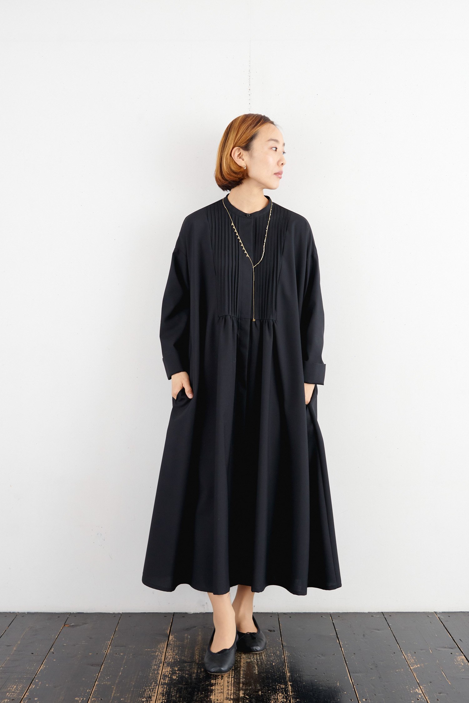 Mochi Pin tuck dress - poooL (online shop)