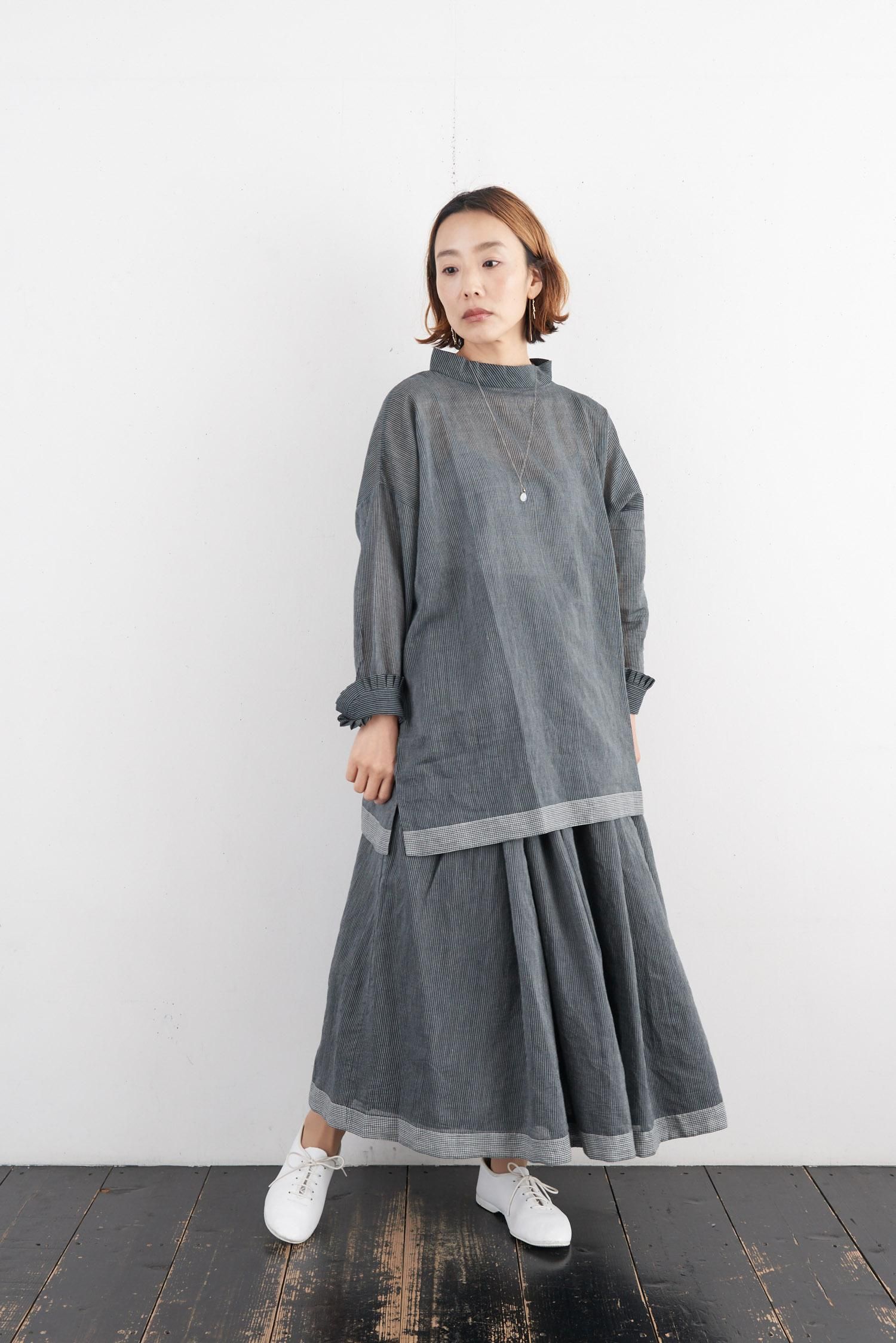 BUNON カディコットン tuck skirt（2color）- poooL (online shop)