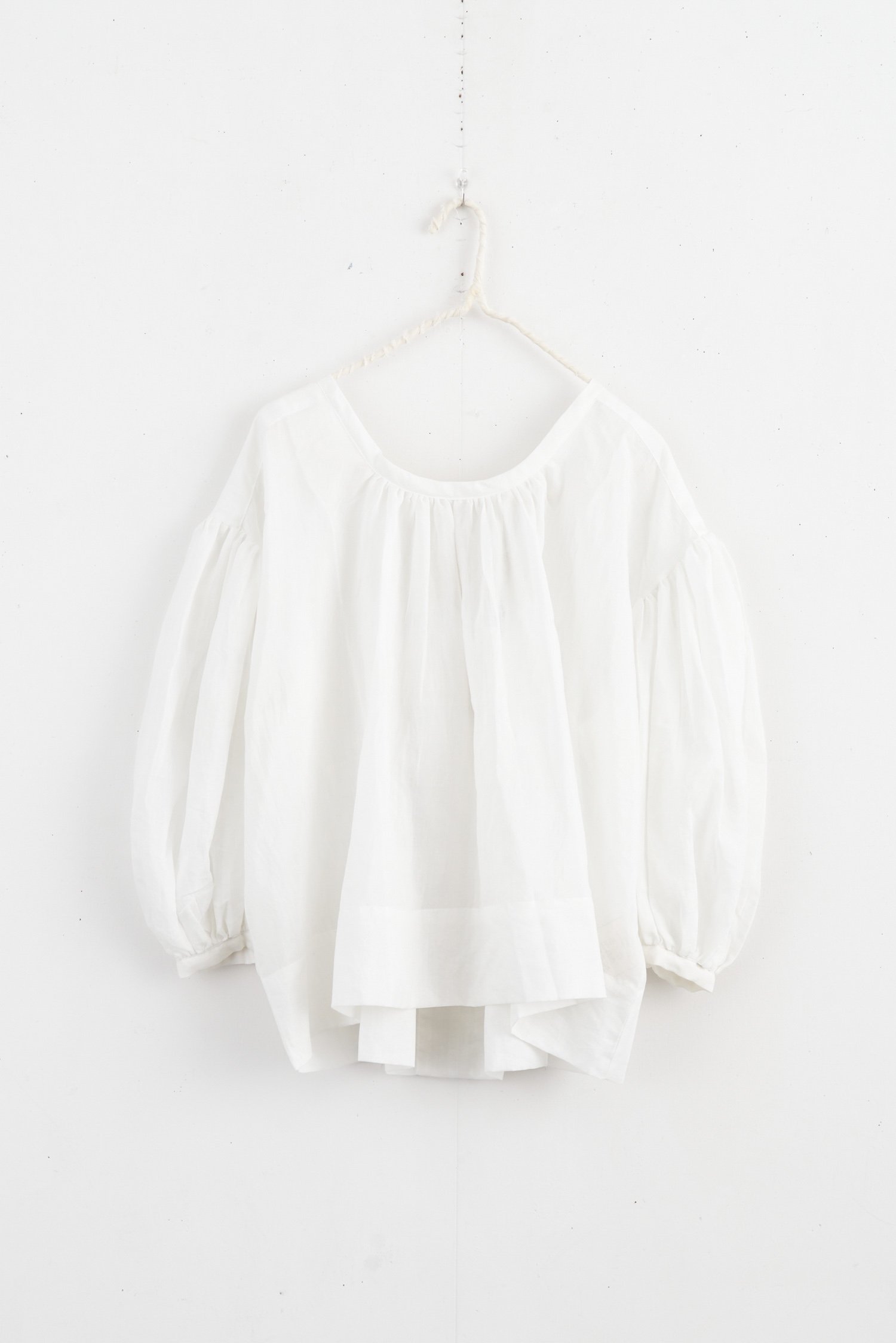 BUNON BUNON カディコットンシルク gather blouse（2color）- poooL (online shop)