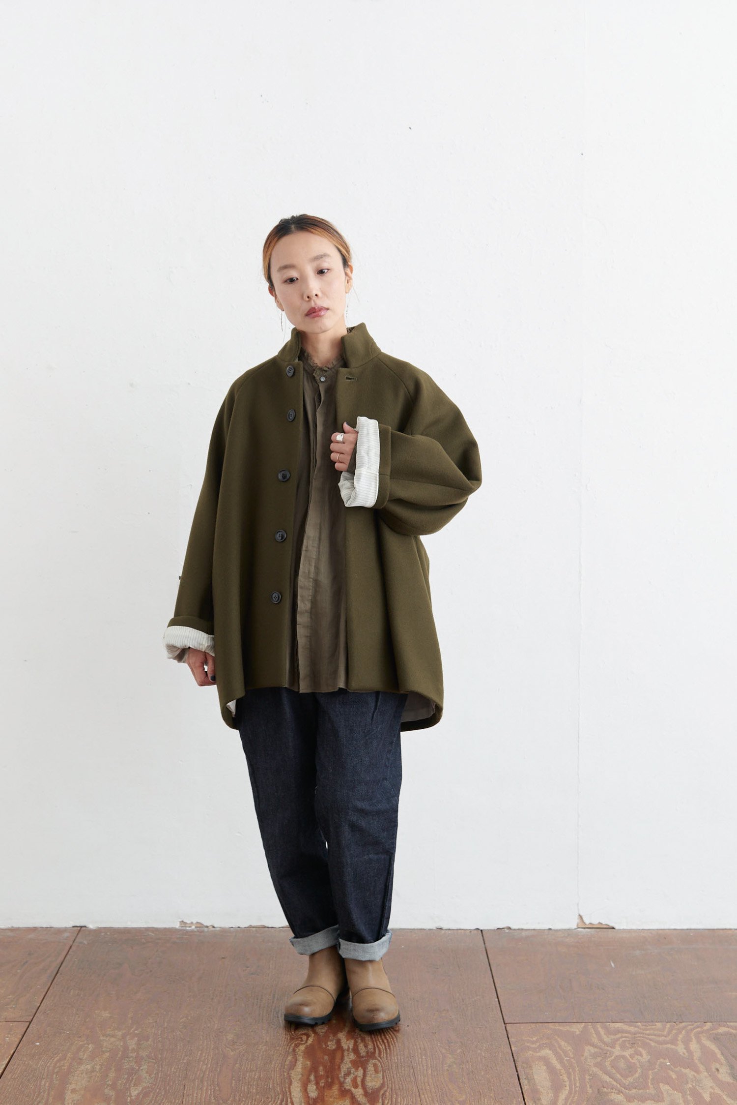 short coat（2color A221-21） - poooL (online shop)