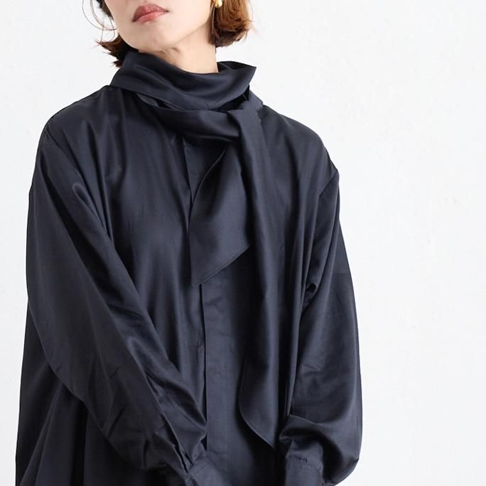 Honnete Tie collar dress - poooL (online shop)