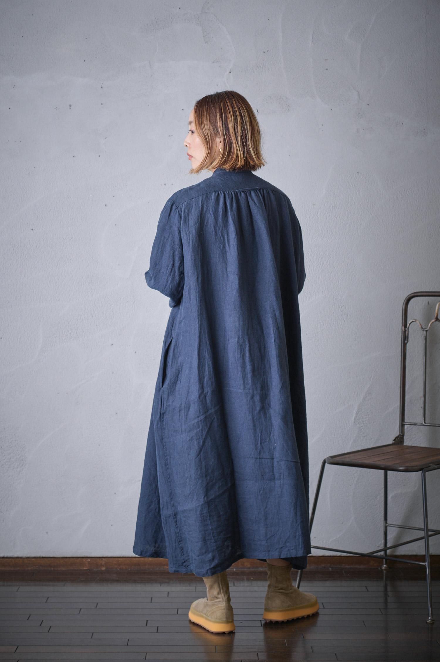 [Vlas Blomme]Cotton Linen Canvasワンピース Vlas Blomme]Cotton Linen Canvasワンピース Medium Linen