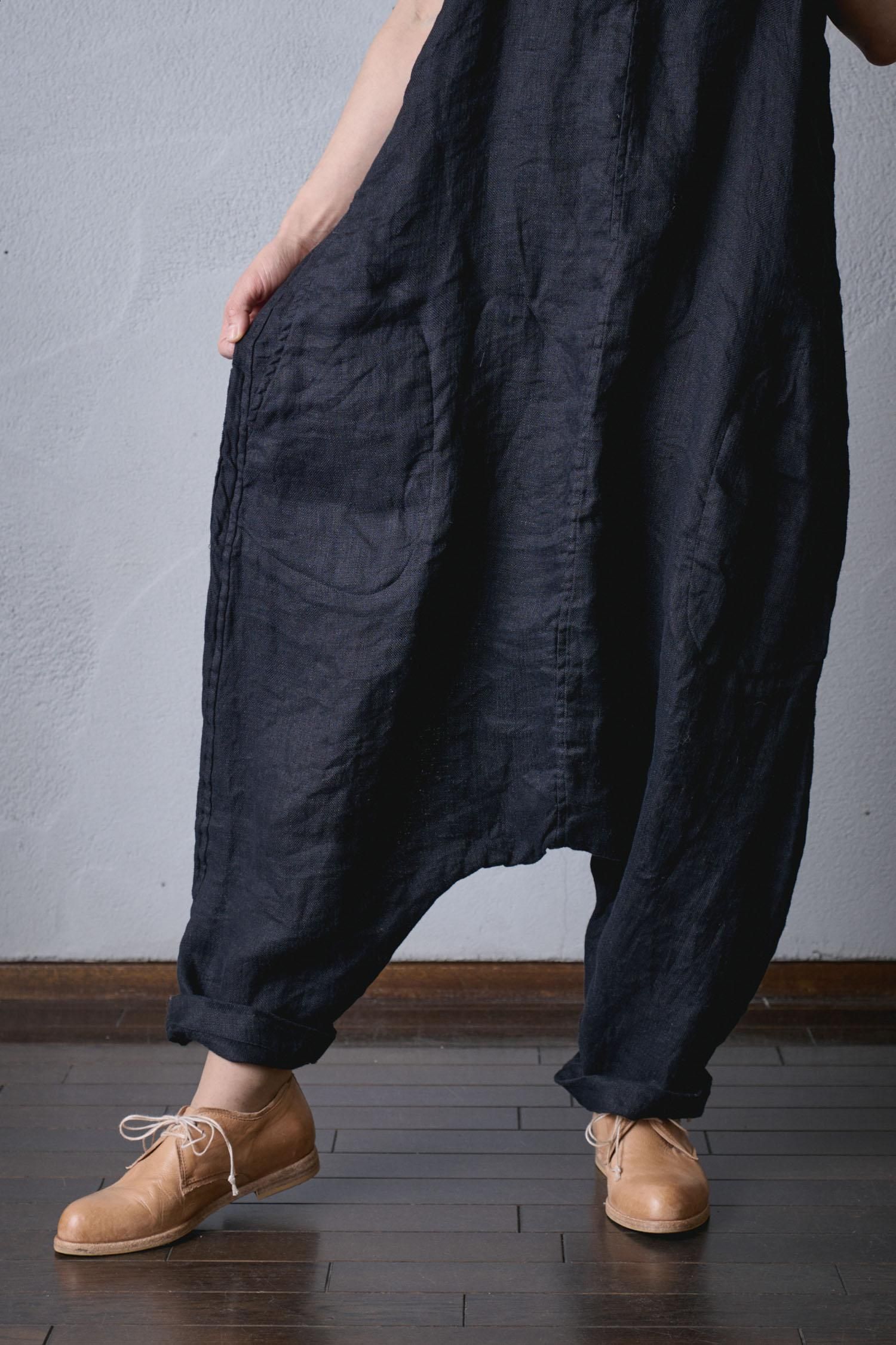 【Vlas Blomme 】Wild Double Gauze リネンサロペット vlas blomme【2022SS】Wild double gauze サロペット - poooL