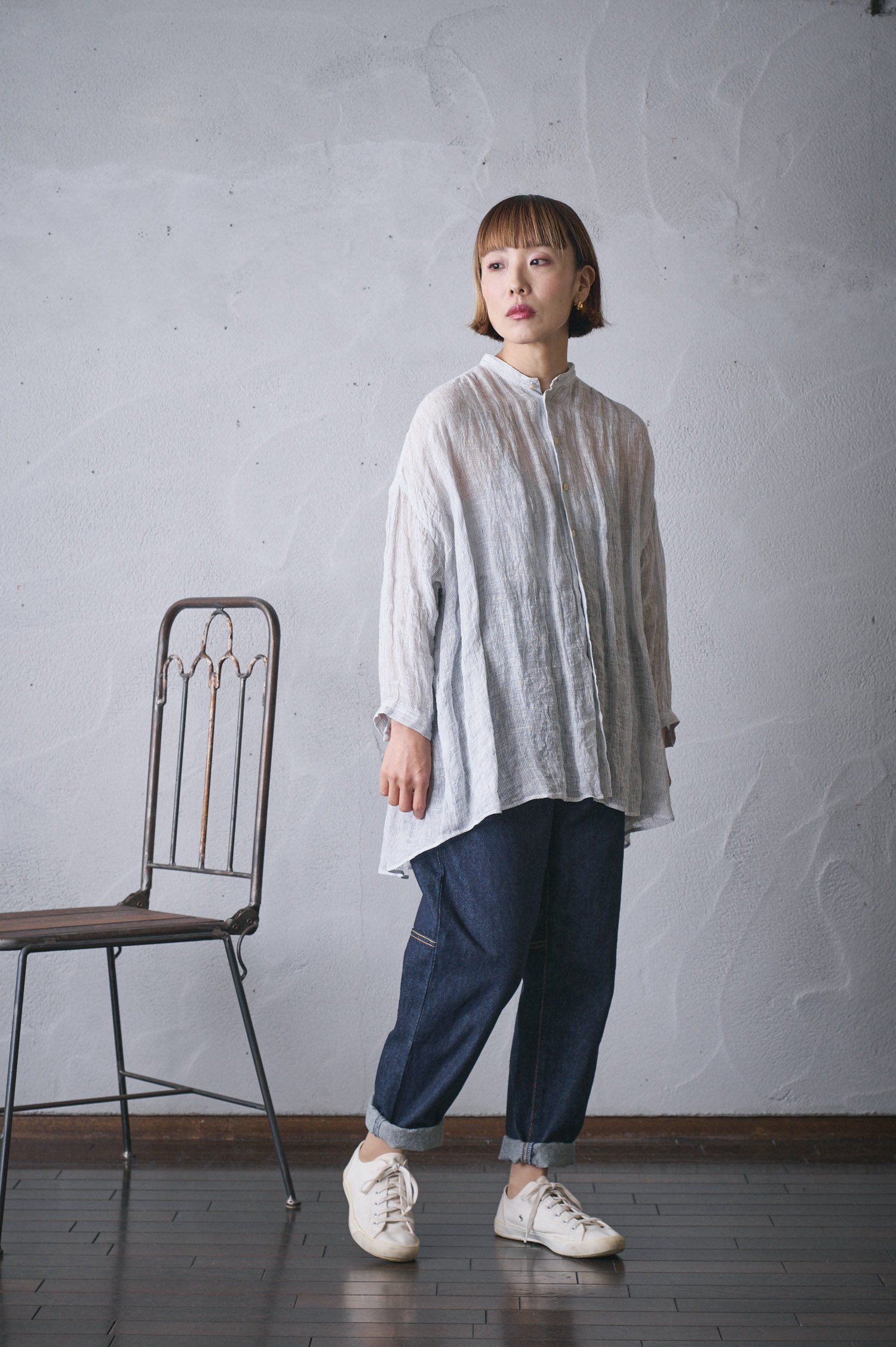 suzuki takayuki over blouse ⅠI（S221-10） - poooL (online shop)
