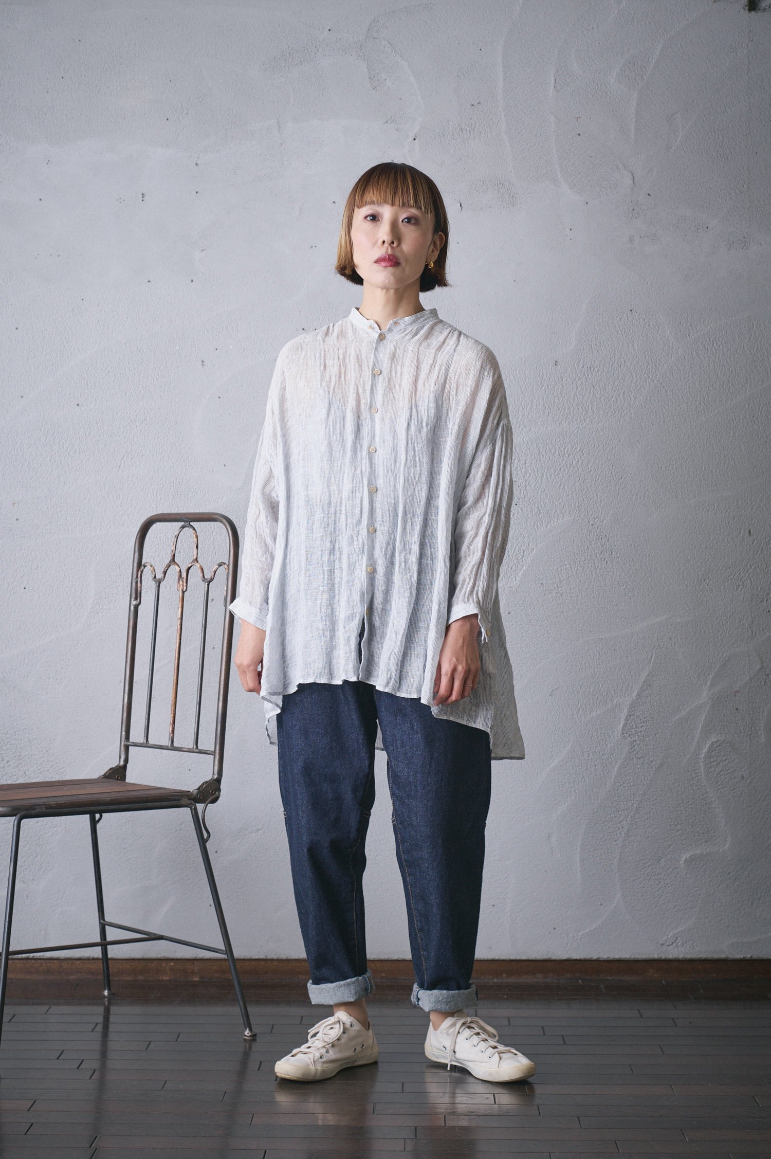 suzuki takayuki over blouse ⅠI（S221-10） - poooL (online shop)