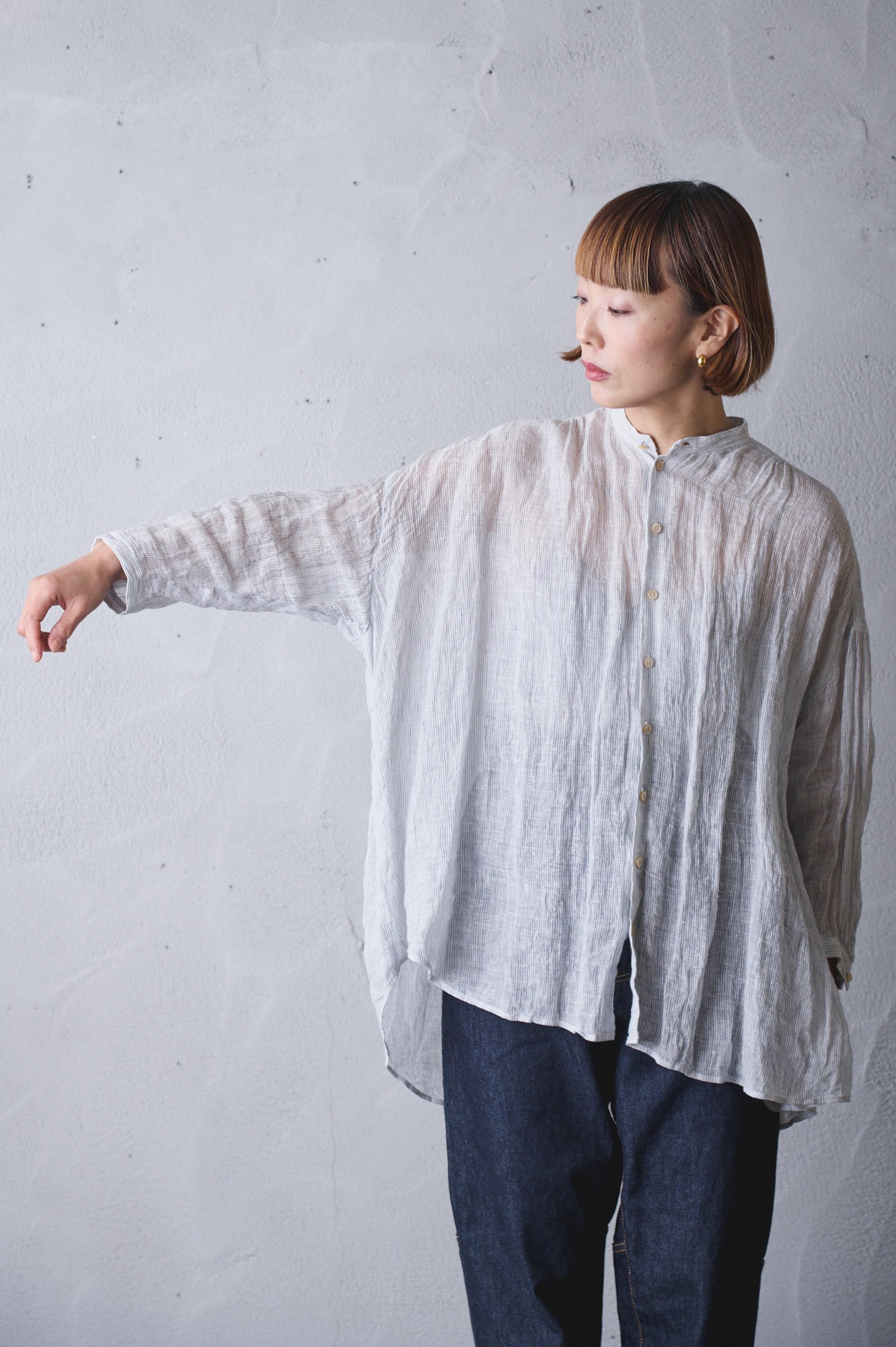 suzuki takayuki over blouse ⅠI（S221-10） - poooL (online shop)
