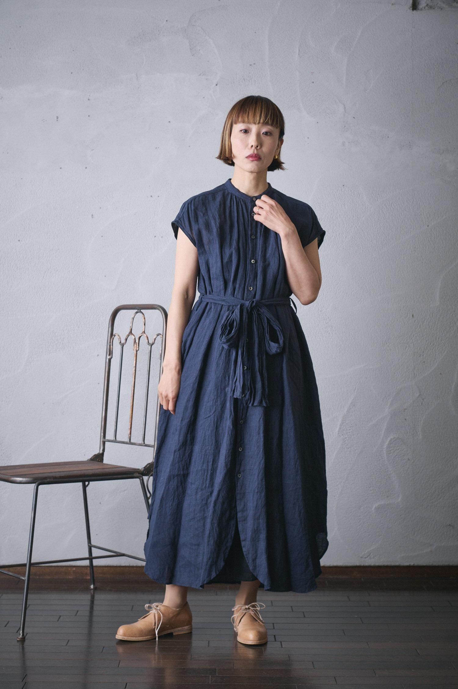 suzuki takayuki sleeveless shirt dress（S221-21） - poooL (online 