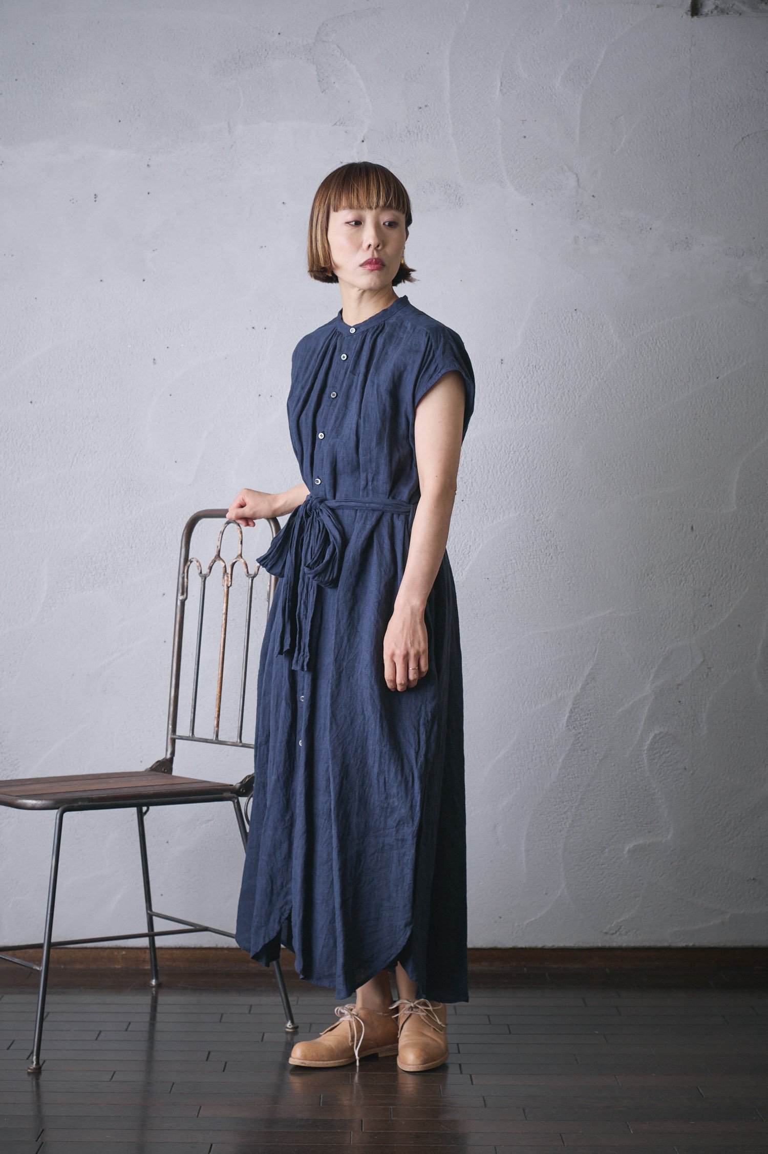 新品未使用□suzuki takayukiスリーブレスシャツドレス22SS-