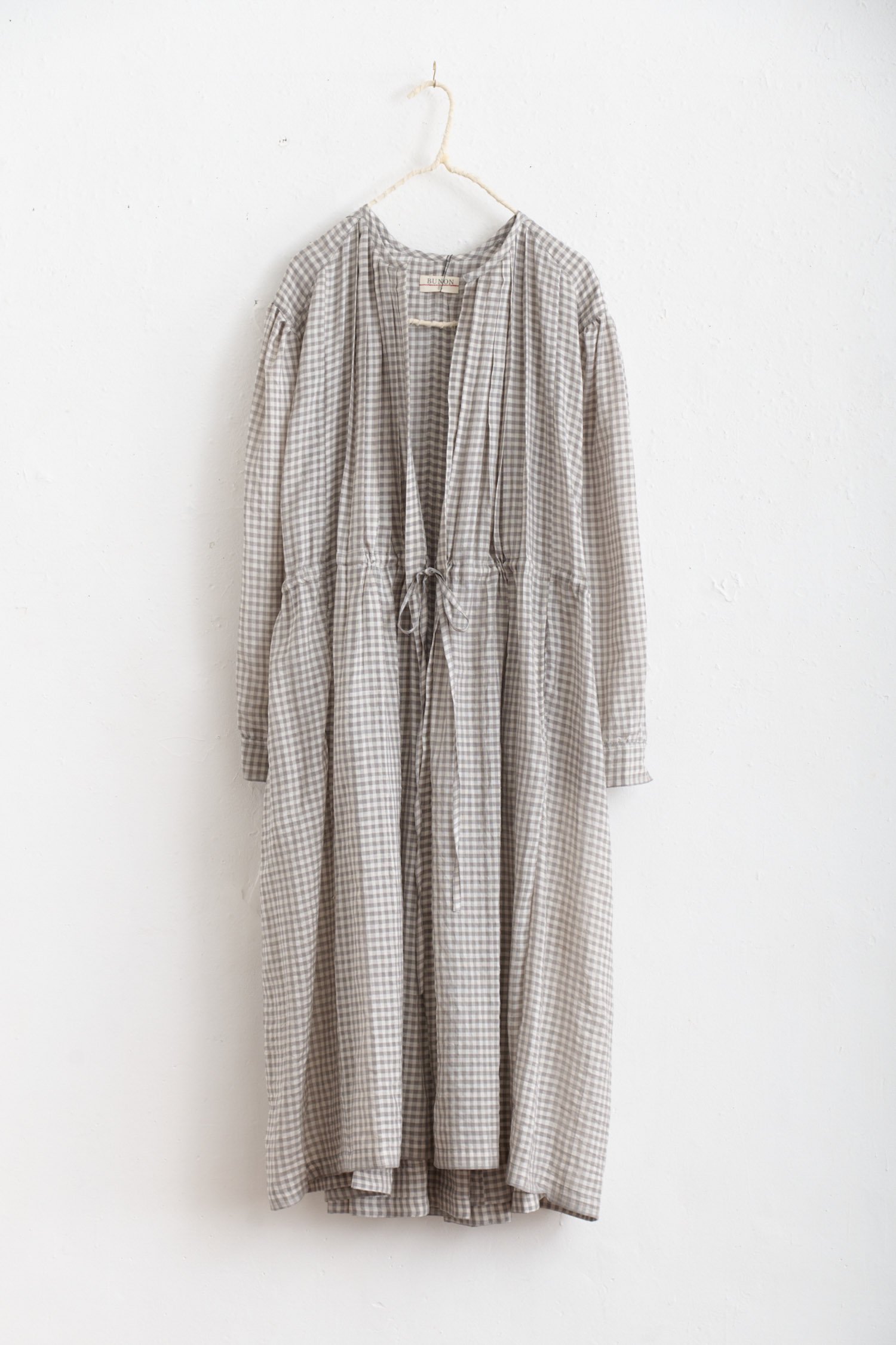 Cotton × Silk Gather tuck dress - poooL (online shop)