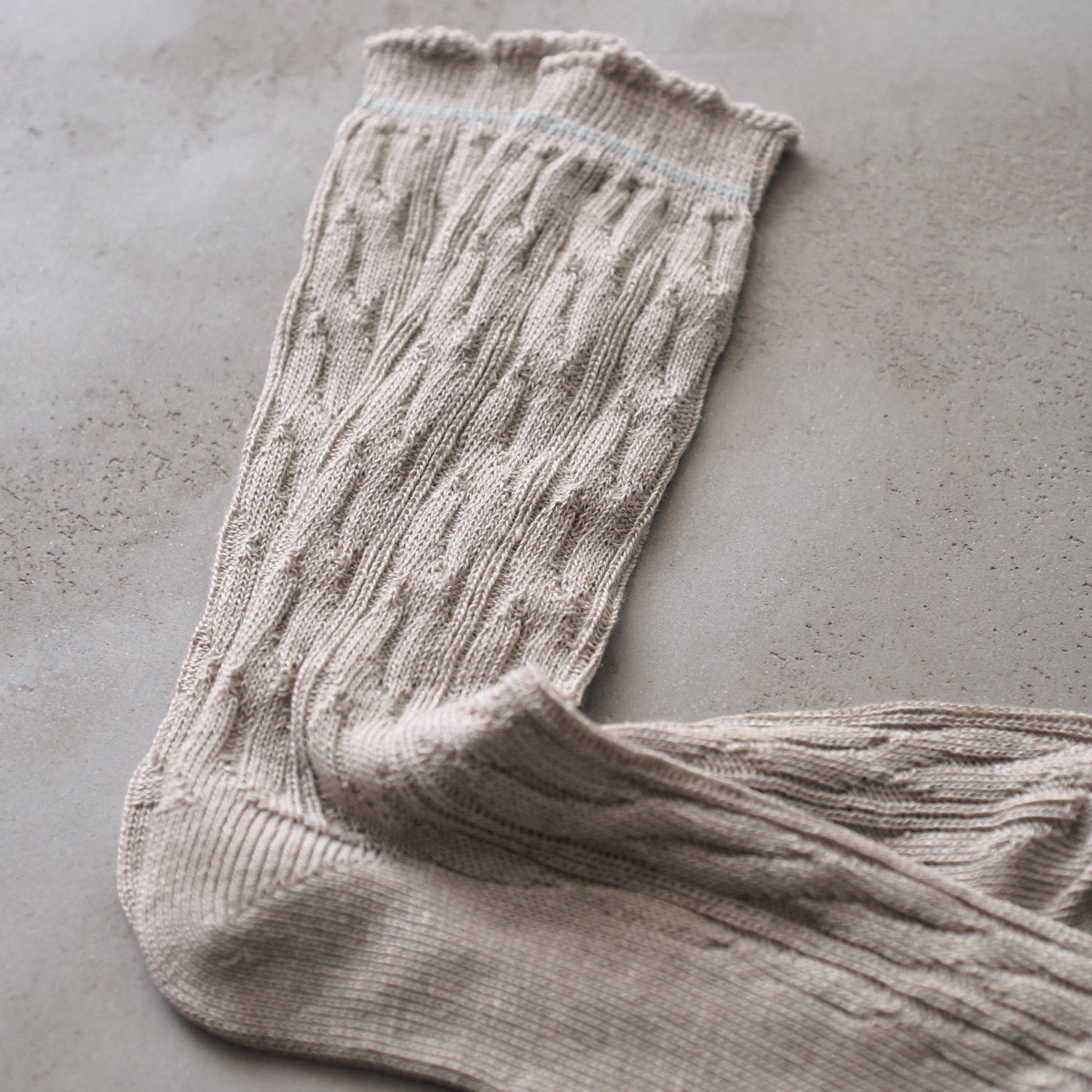 suzuki takayuki linen socks（2color S225-03） - poooL (online shop)