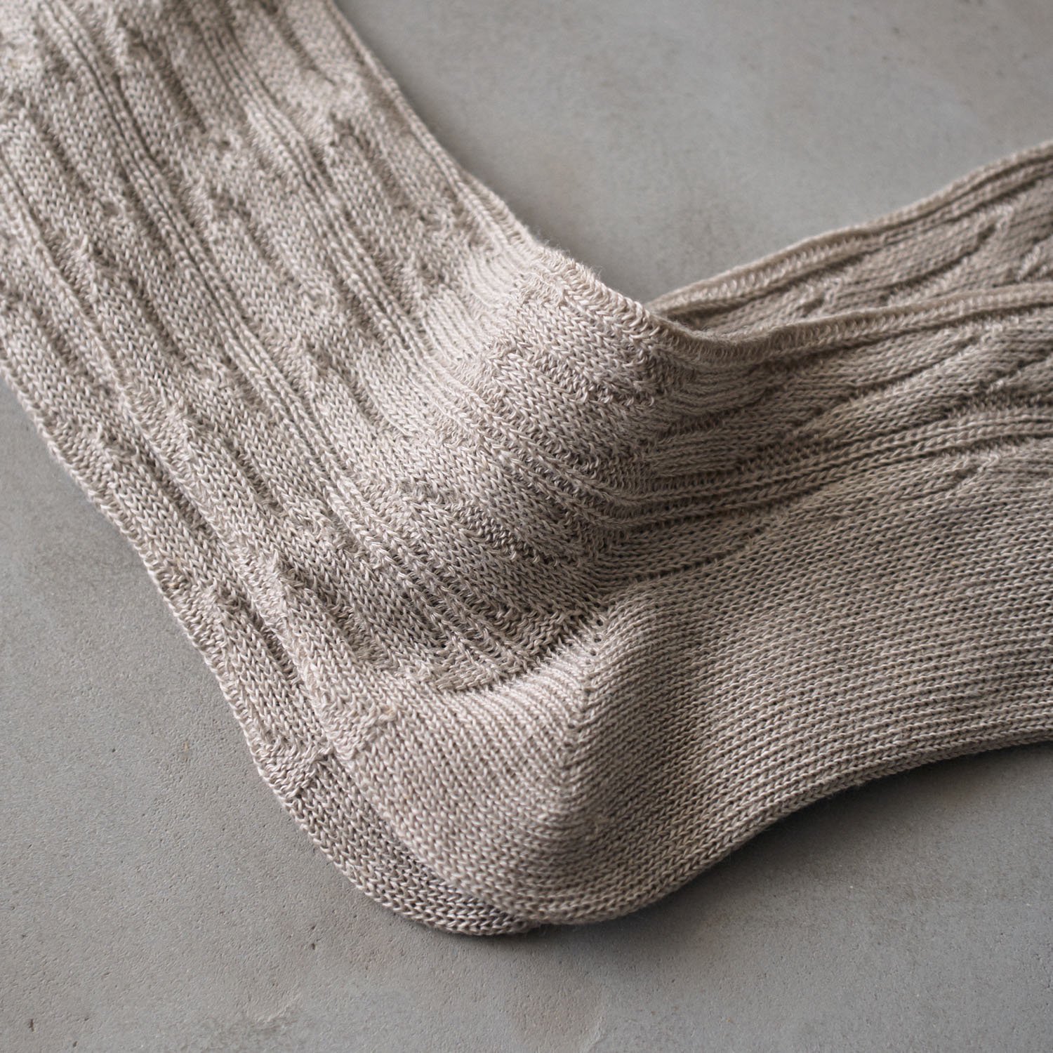 suzuki takayuki linen socks（2color S225-03） - poooL (online shop)