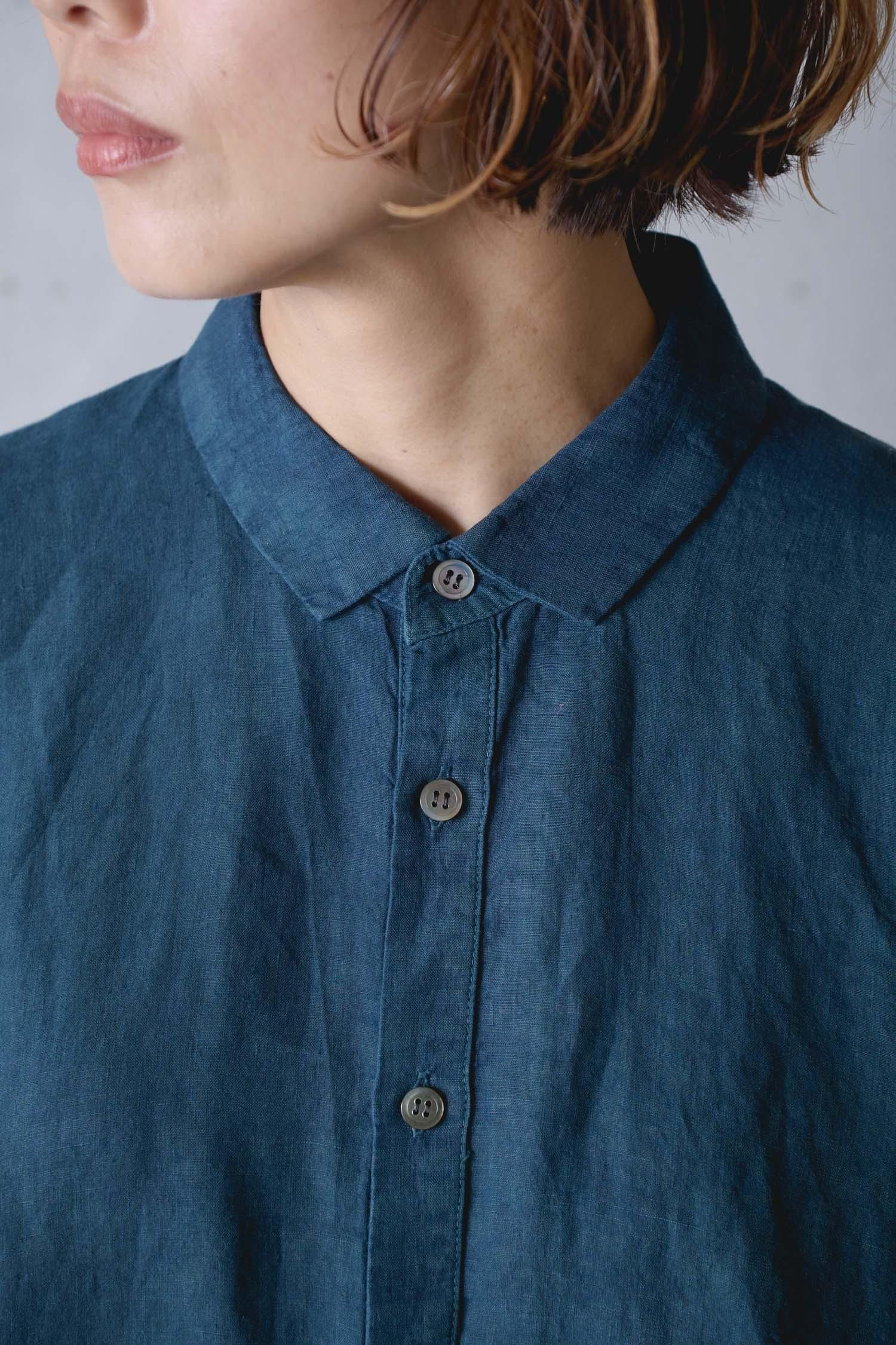 FACTORY アイリッシュリネン カジュアル半袖シャツ - poooL (online shop)