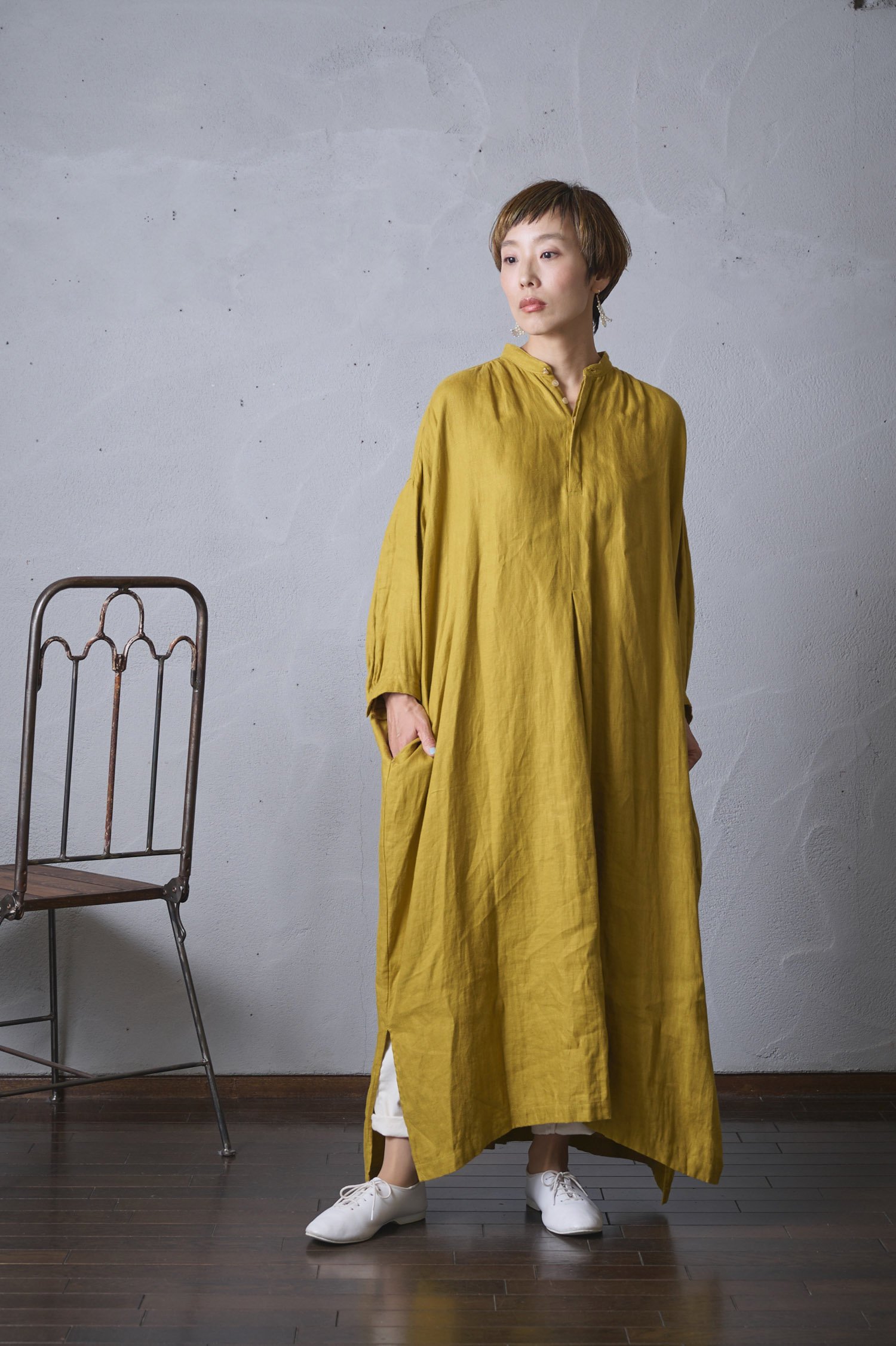 suzuki takayuki peasant dress（ T001-15）- poooL (online shop)