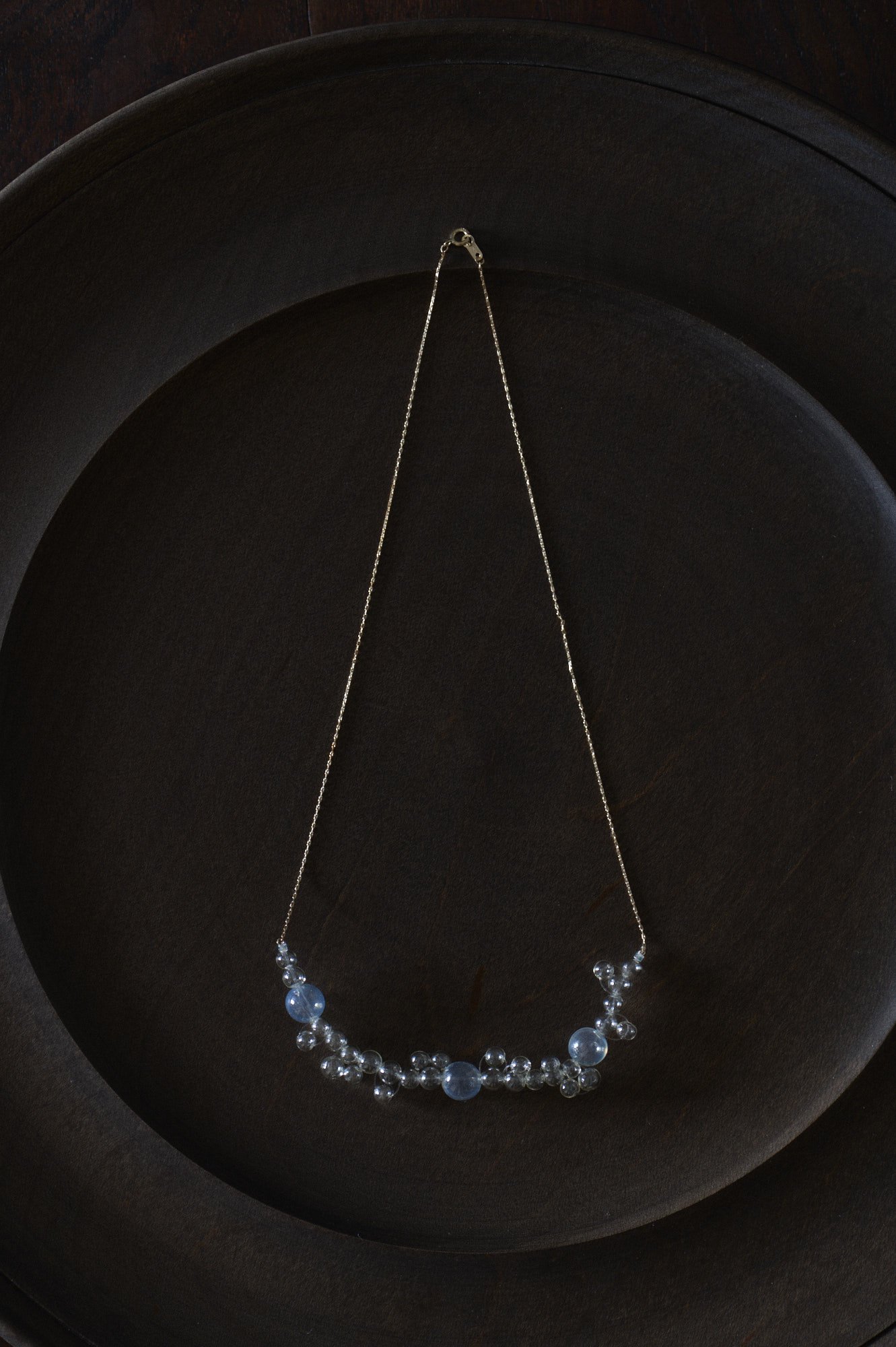 TOILE＞GLASS BEADS NECKLACE LT.GRAY/ネックレス-