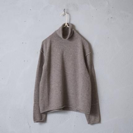FACTORY モンゴリアンウール　サイドスリットオフタートルセーター FACTORY モンゴリアンウール サイドスリットオフタートルセーター