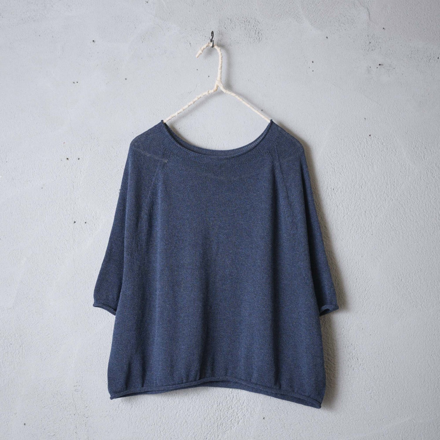 FACTORY 綿強撚糸 ロールネック半袖 セーター（4color）- poooL