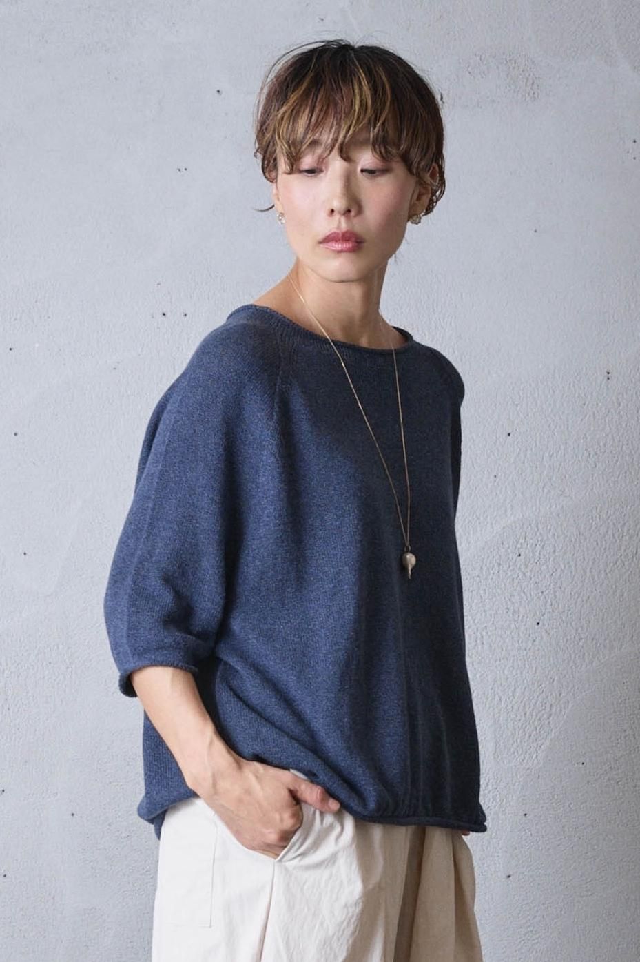 Factory 綿強撚糸ロールネックセーター - poooL (online shop)