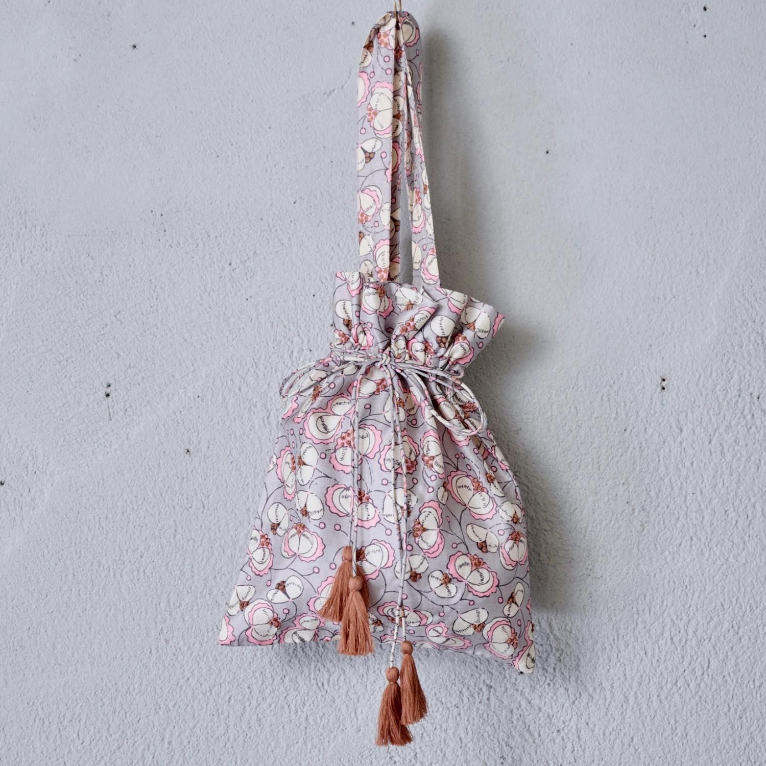 Silk drawstring online bag