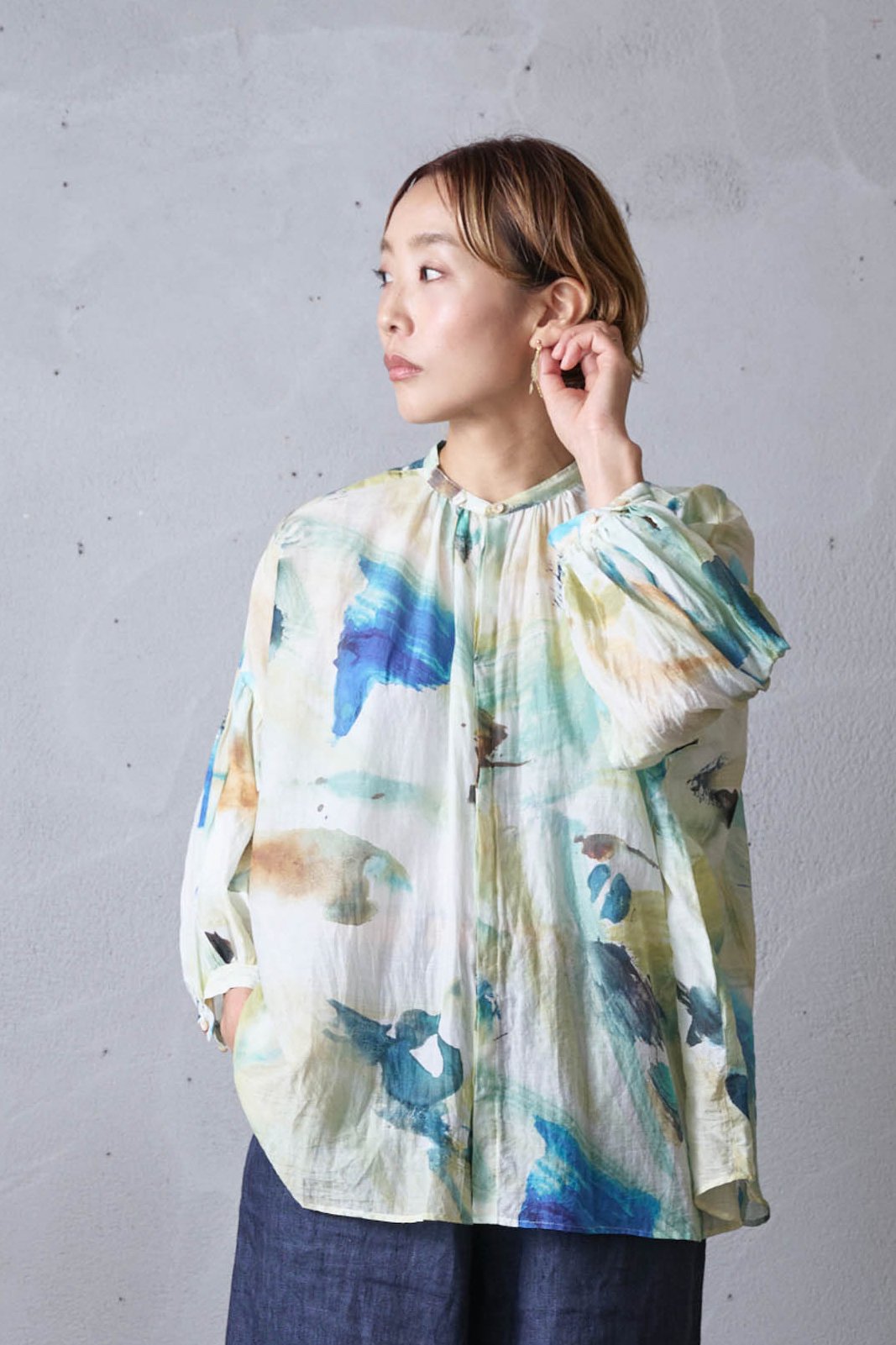 suzuki takayuki 【Coci la elle コラボ】puff-sleeve blouse（ B231