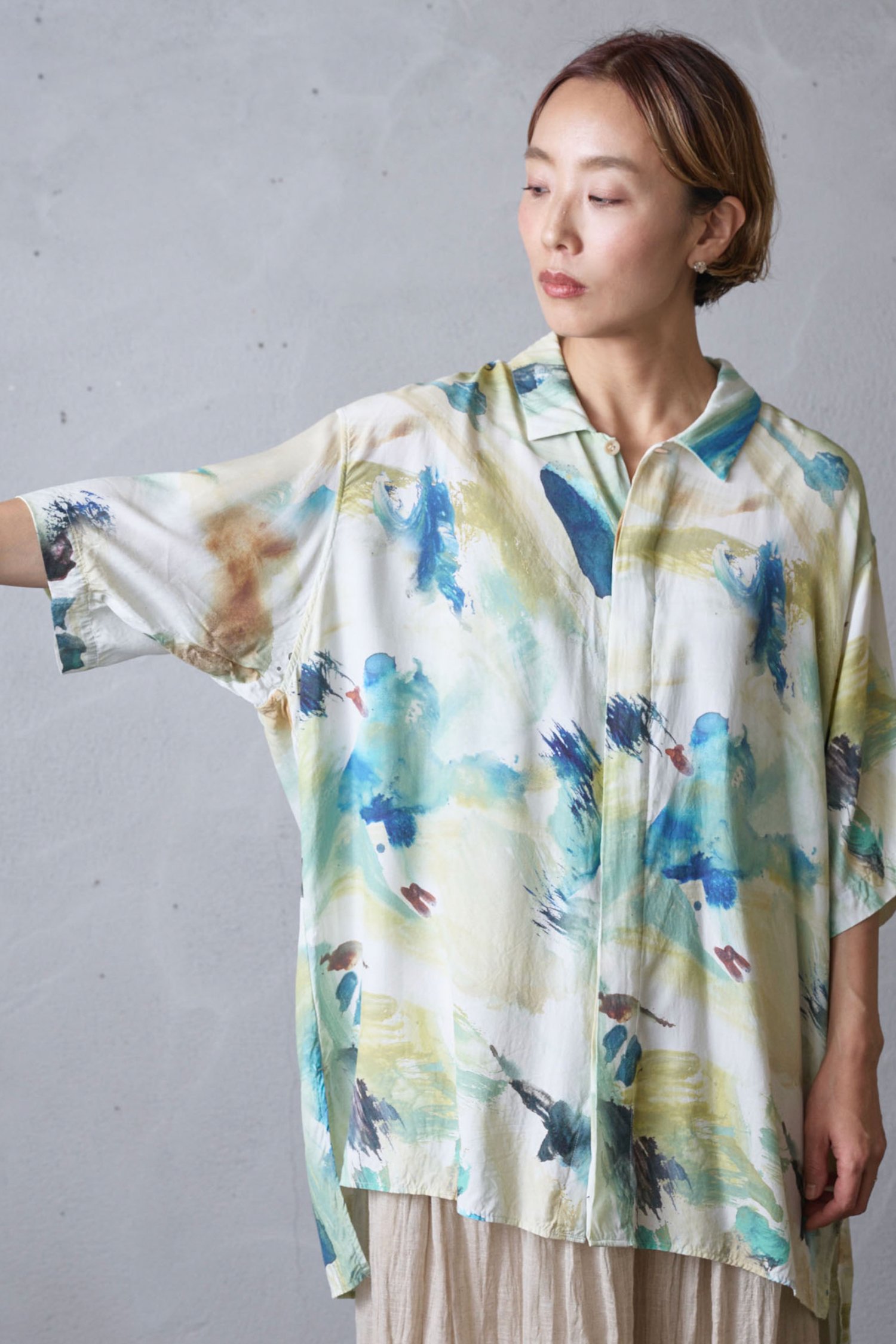 ソフトパープル Suzuki Takayuk Coci la elle コラボovershirt - 通販