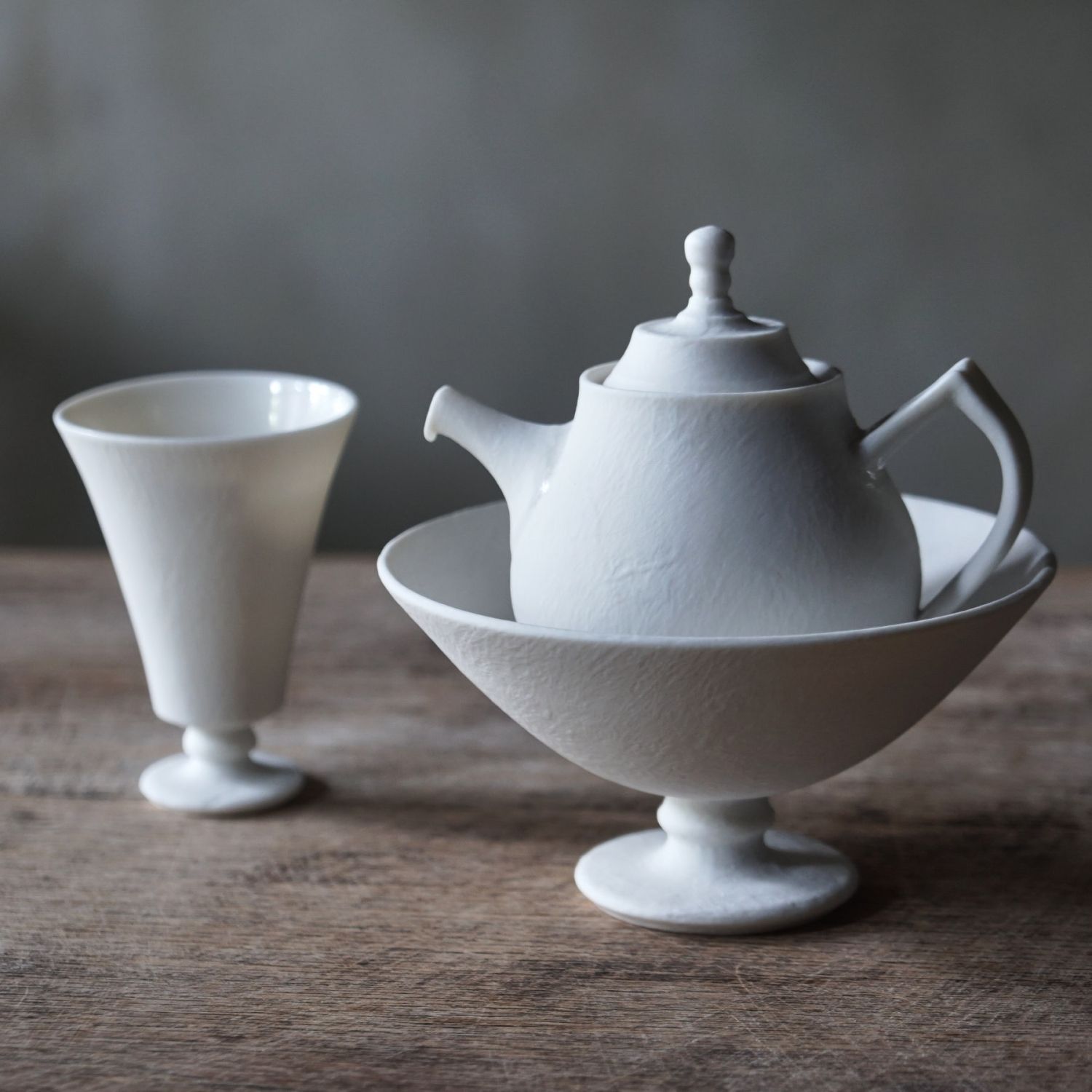 村井大介の磁器 高脚鉢 13cm - poooL (online shop)