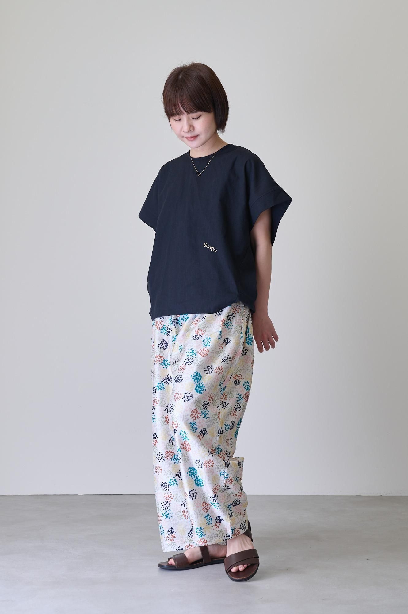 ブノン　パンツ BUNON Khadi silk wide belt pants - poooL (online shop)