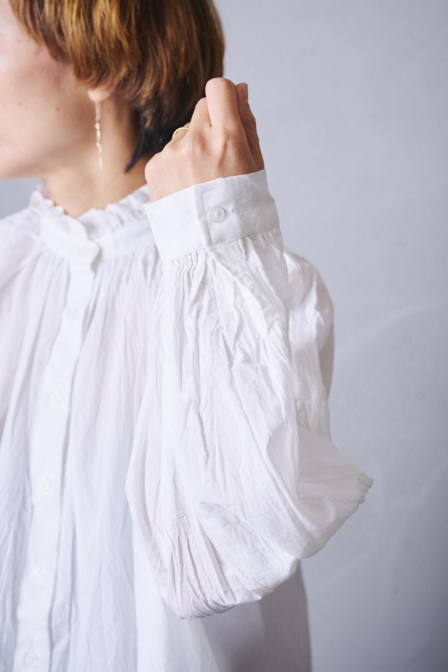 SOIL 60'S cambric Frill collar shirt（3color）