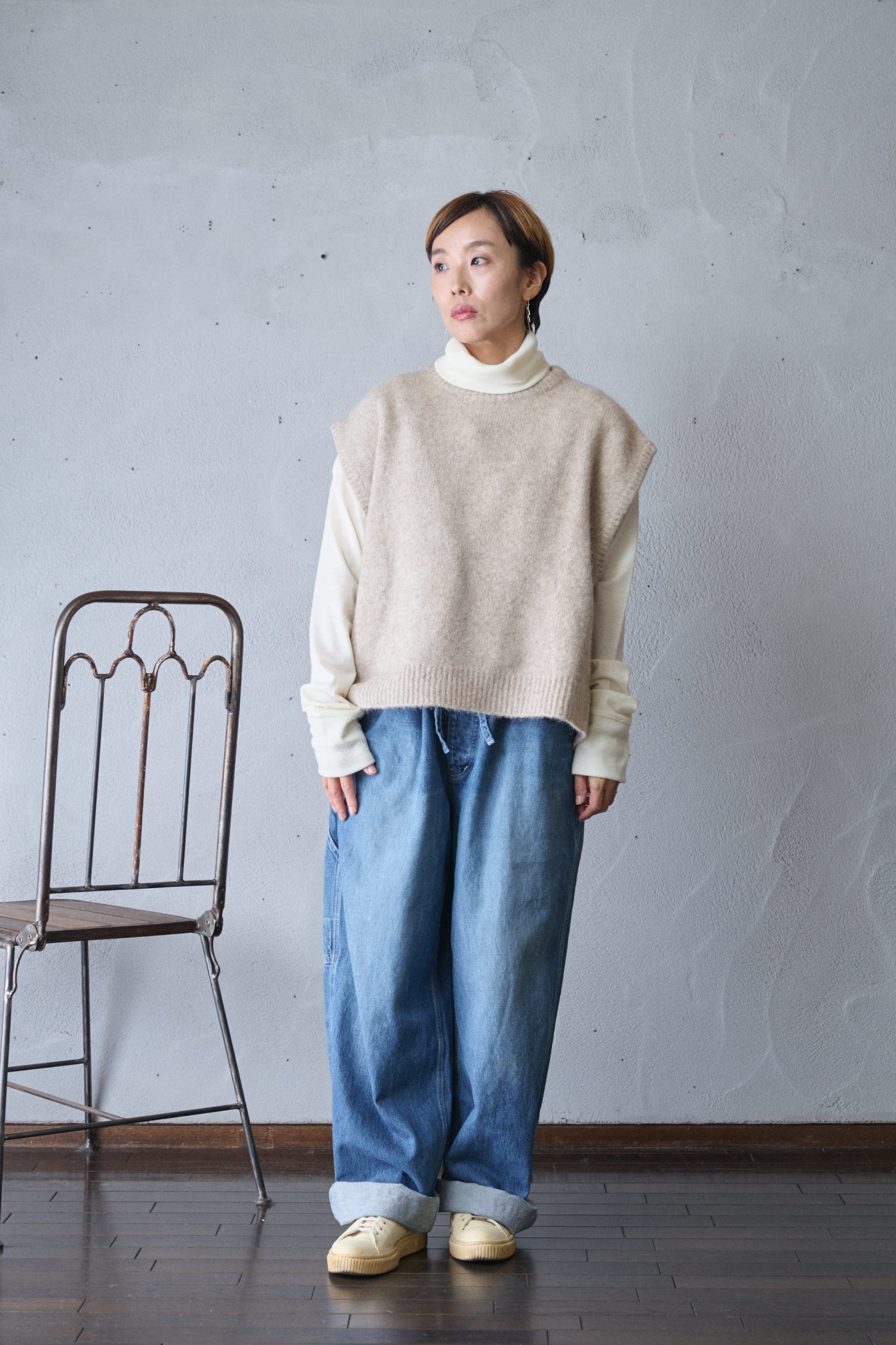 IKKUNA knitted vest（233016K）- poooL (online shop)