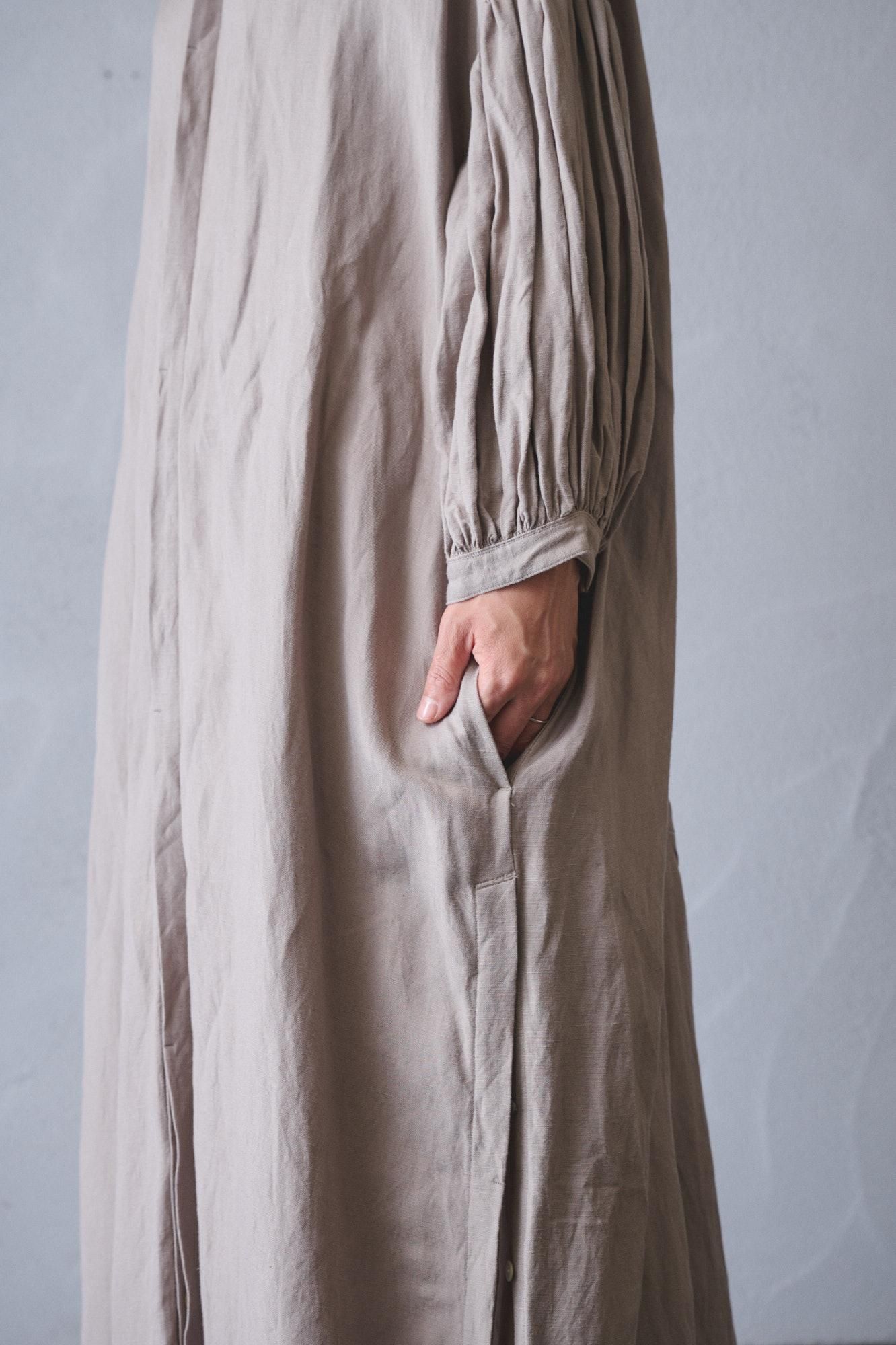 suzuki takayuki puff-sleeve shirt dress（2color A241-17