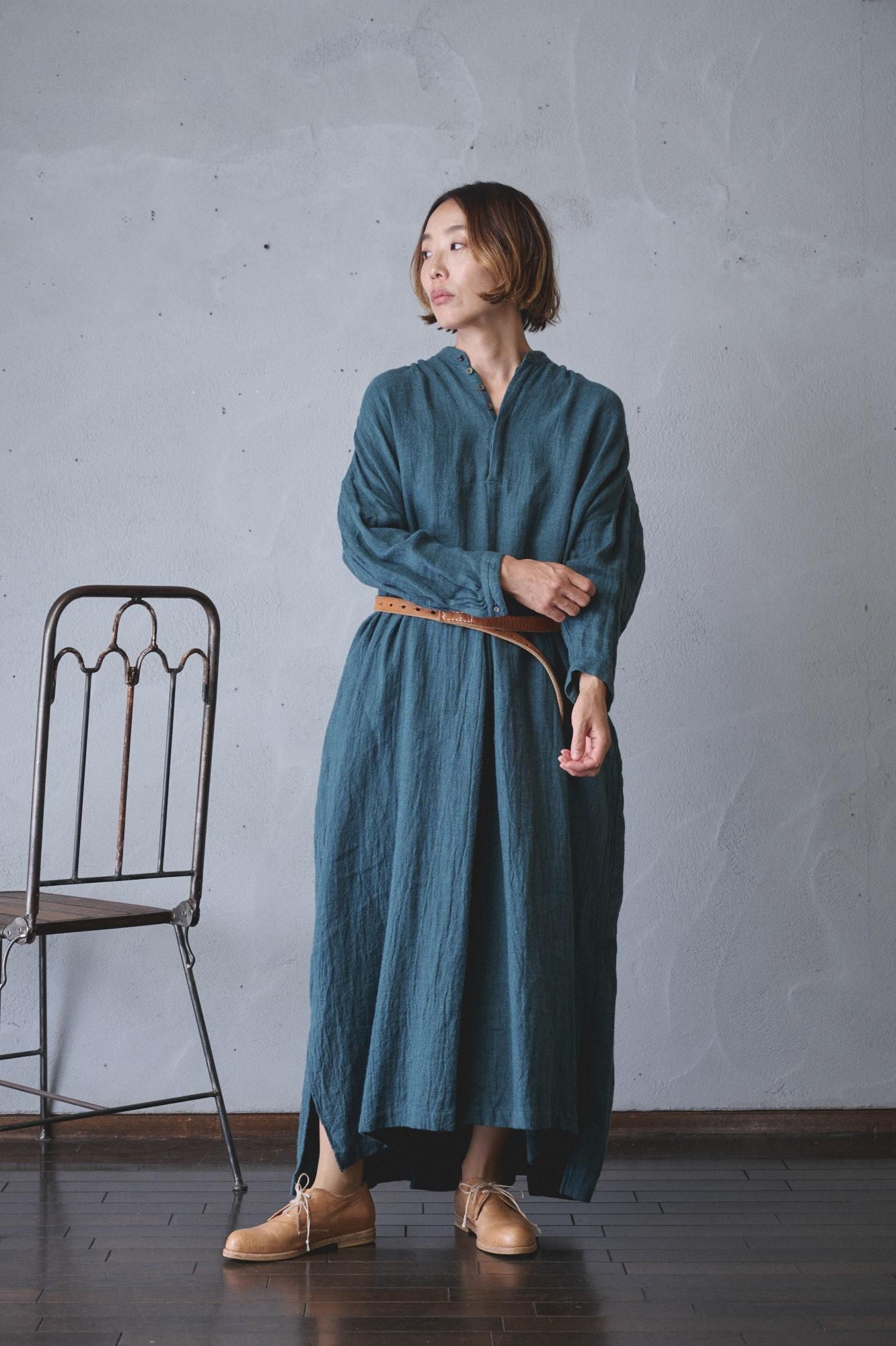 完売品 スズキタカユキ chinese knot dress長袖シャツワンピース suzuki takayuki chinese knot dress（スズキタカユキ