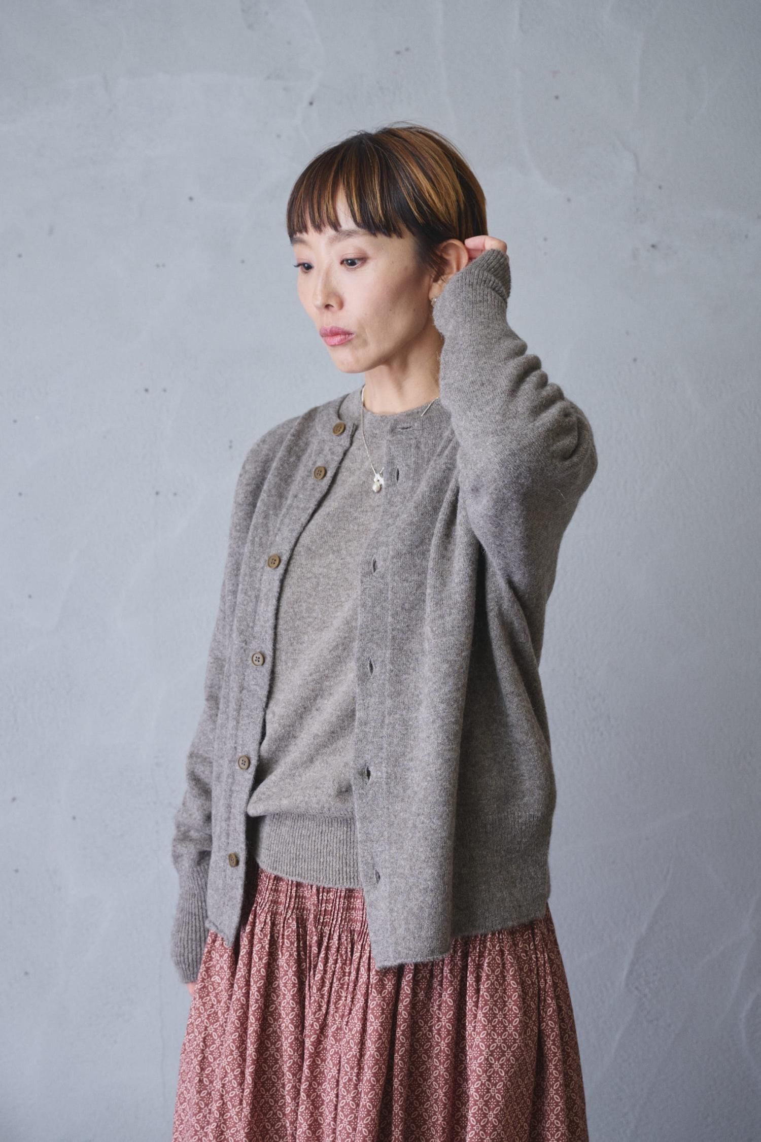 4color)くまさん刺繍長袖ニットカーディガン | ファッション通販