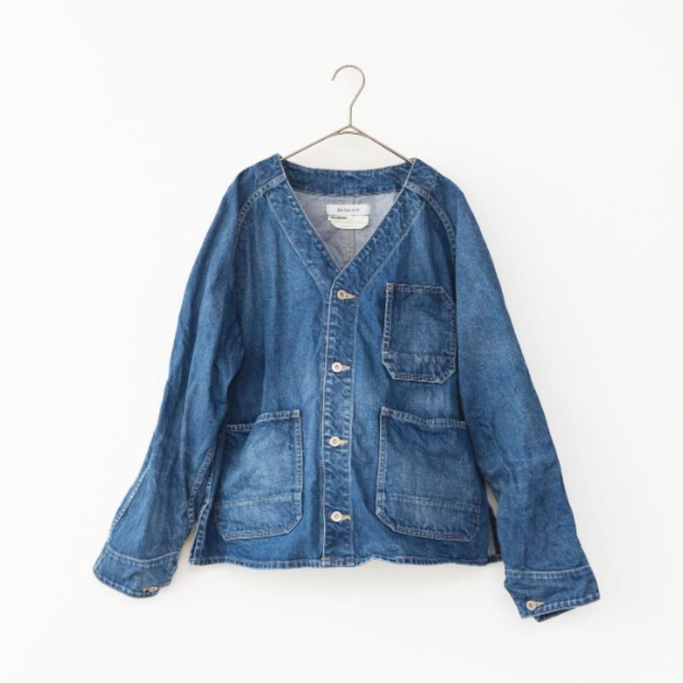 Veritecoeur (ヴェリテクール) ノーカラーデニムカバーオール- poooL