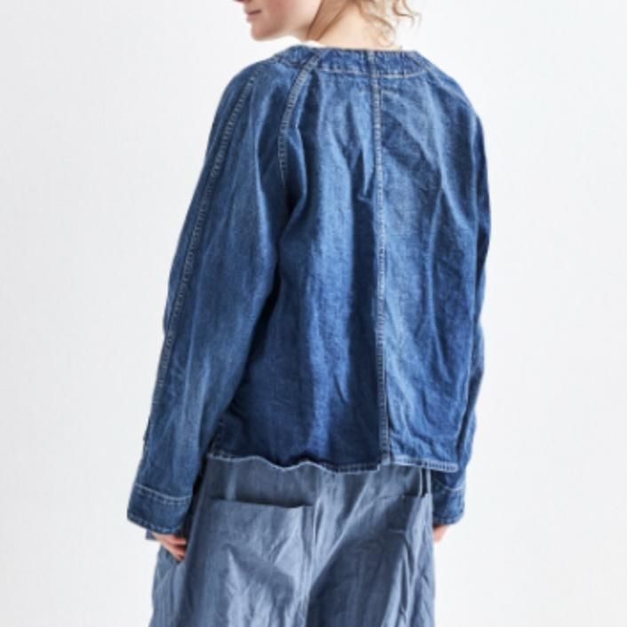 Veritecoeur (ヴェリテクール) ノーカラーデニムカバーオール