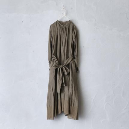 女の子向けプレゼント集結 Washed blomme vlas Light poooL ロングドレープジレ- Linen トップス