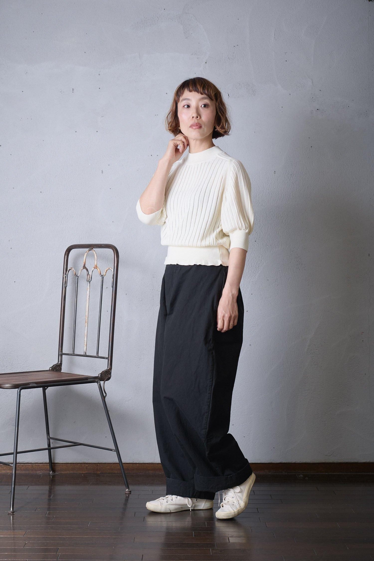 veritecoeurコットンヘンプパンツ生成り veritecoeurコットンヘンプパンツ生成り veritecoeurコットン