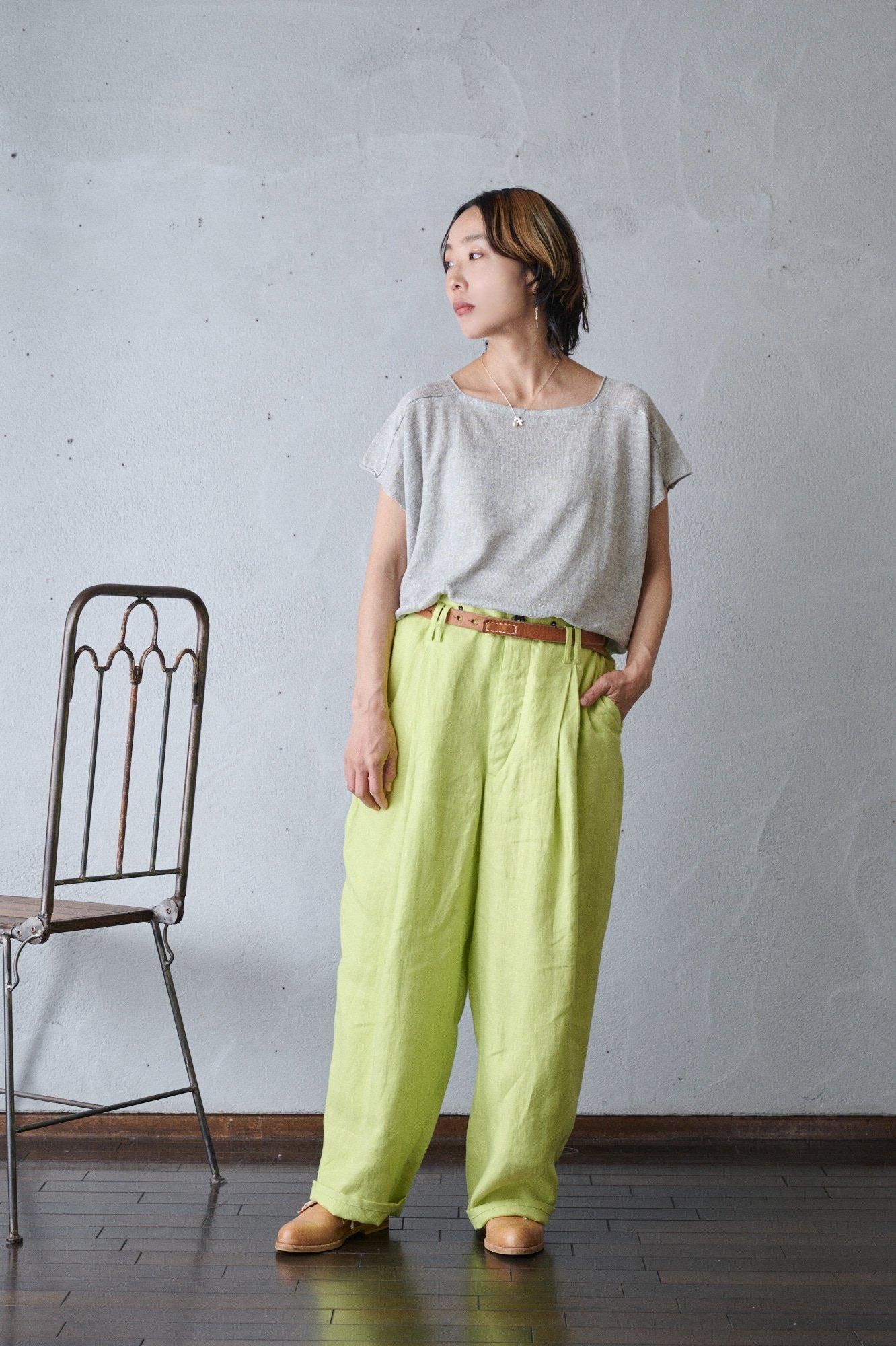 suzuki takayuki wide legged pants Ⅱ（S242-19） - poooL (online shop)