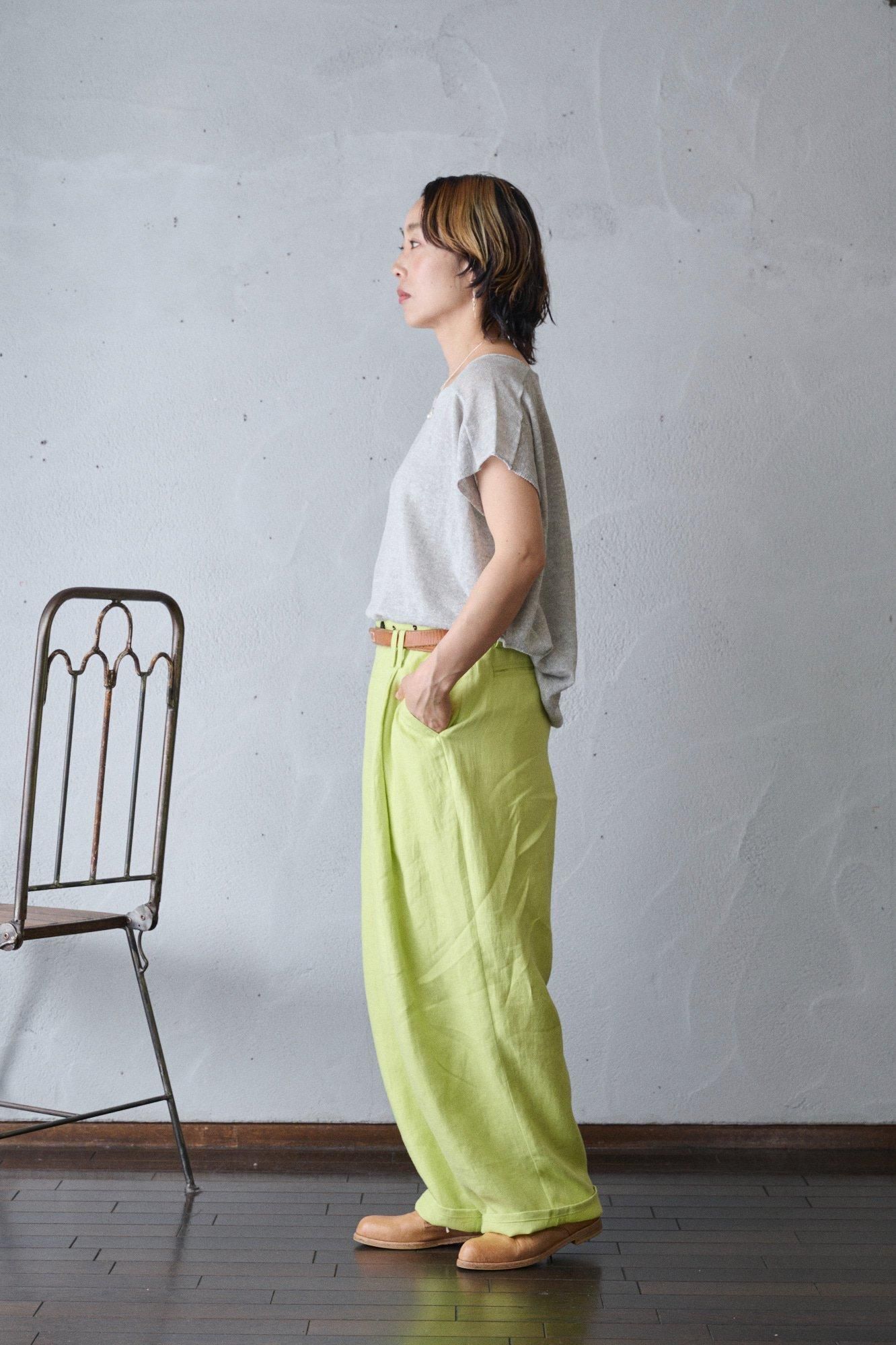suzuki takayuki wide legged pants Ⅱ(S242-19) - poooL suzuki takayuki wide legged pants Ⅱ(S242-19) - poooL