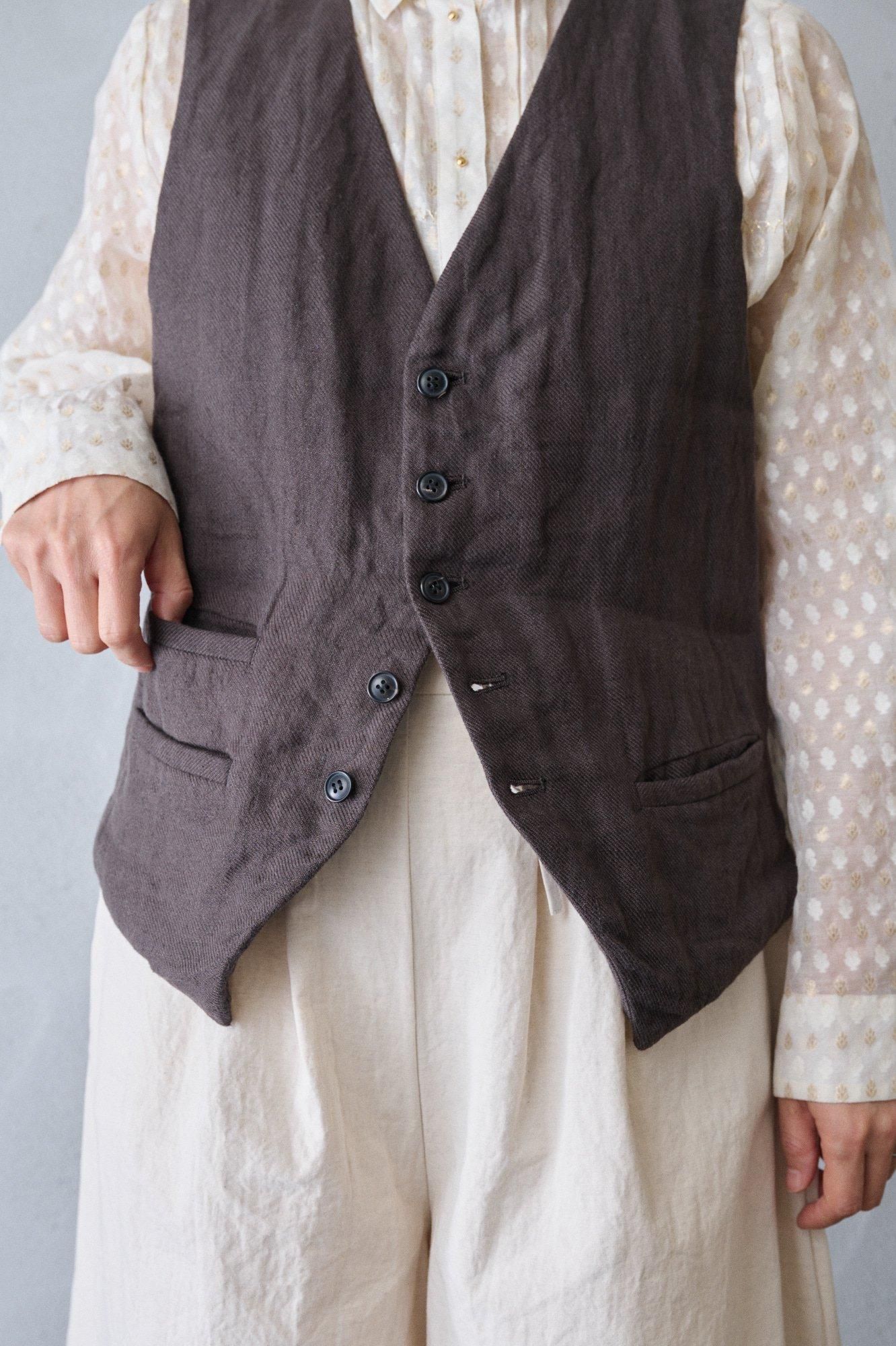 suzuki takayuki vest I（S241-36） - poooL (online shop)