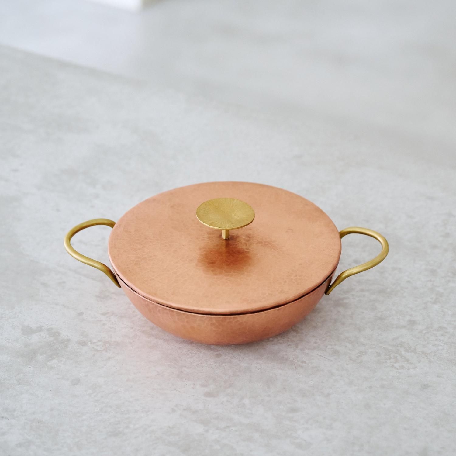 池田晴美 銅の蓋付き両手鍋 素地 - poooL (online shop)