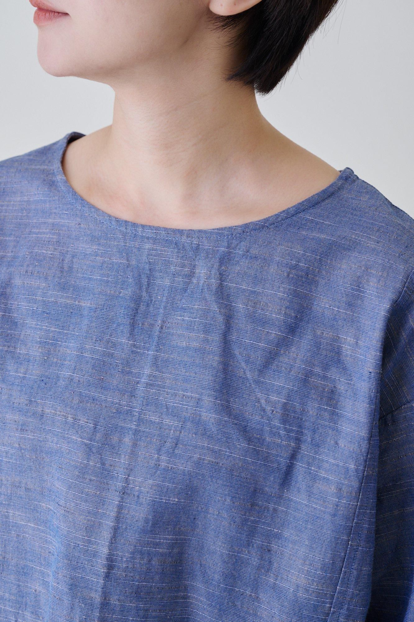 【極美品】YAMMAMAN ヤンマ産業　会津木綿Tシャツ YAMMAMAN 会津木綿 Tシャツ（銀青） - poooL (online shop)