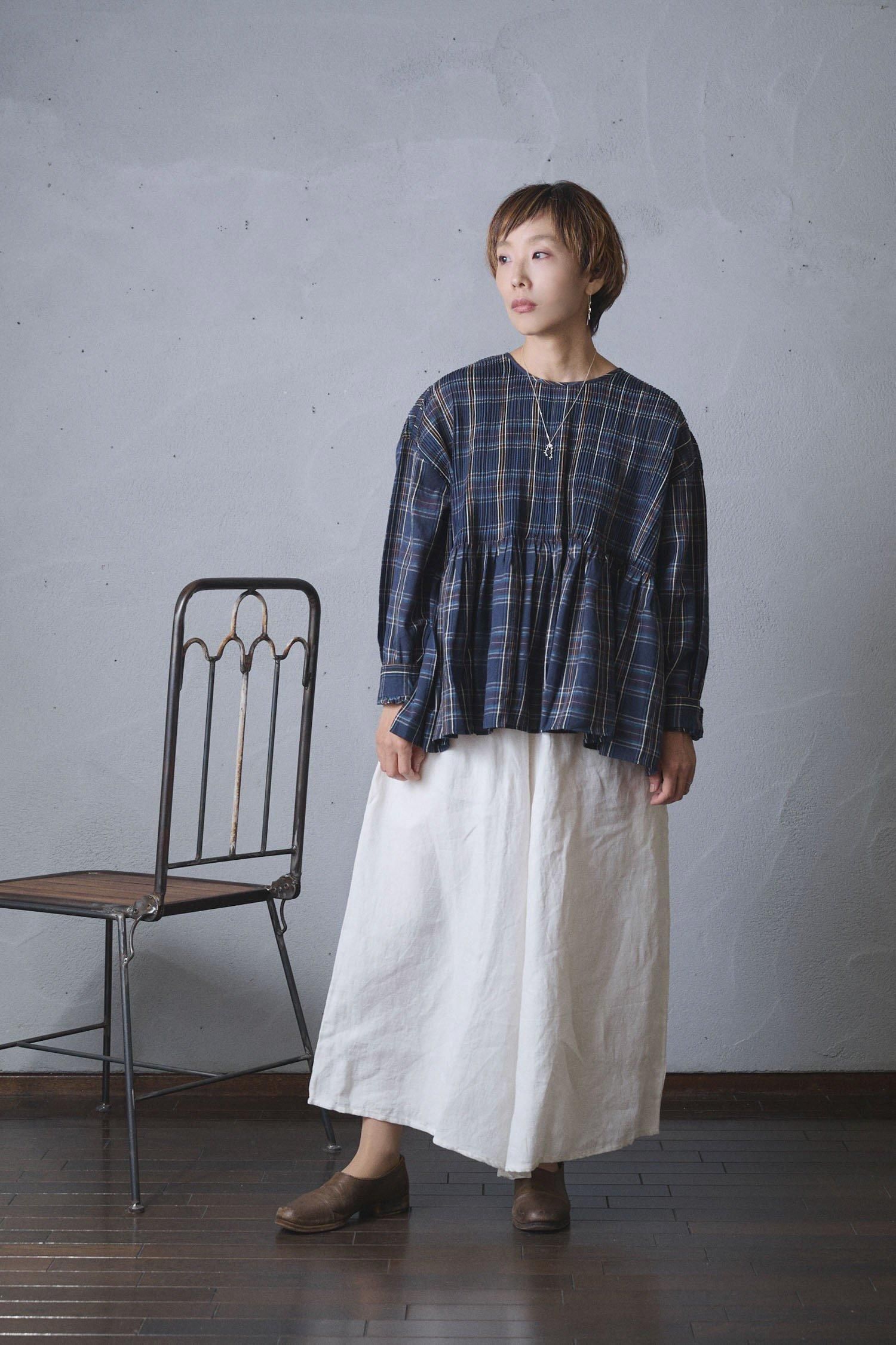 A*a様 maison de soil ミニピンタッククルーネックシャツ A*a様 maison de soil ミニピンタッククルーネックシャツ